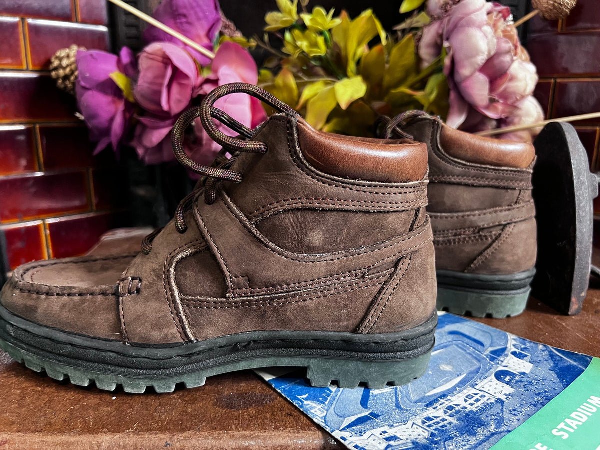 Vintage Walking Boots, Lace up Ankle Boots, Walking Boots Style Boots unworn UK3, vintage footwear, vintage boots, vintage shoes unworn vint