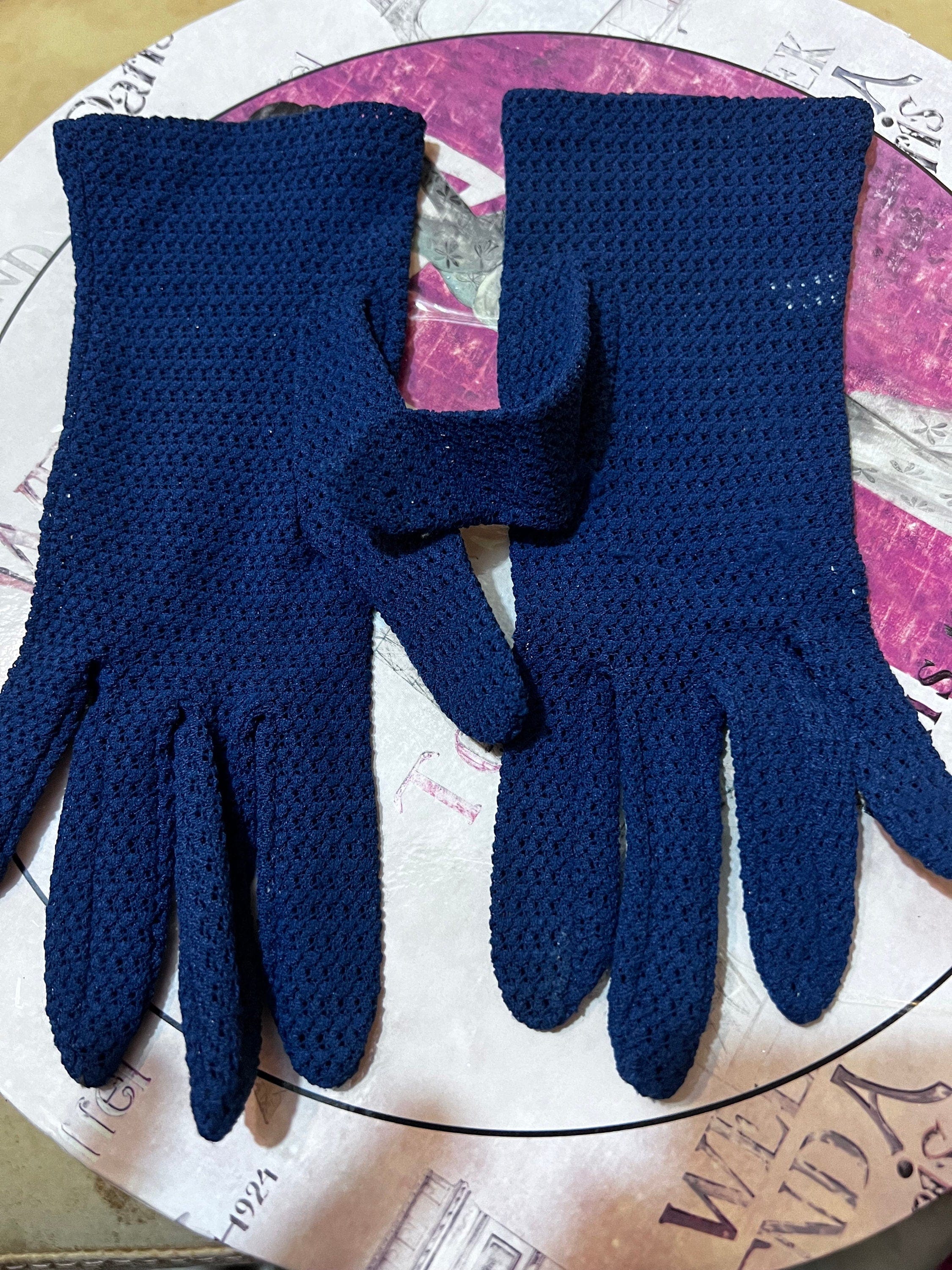 Navy lace gloves deals uk