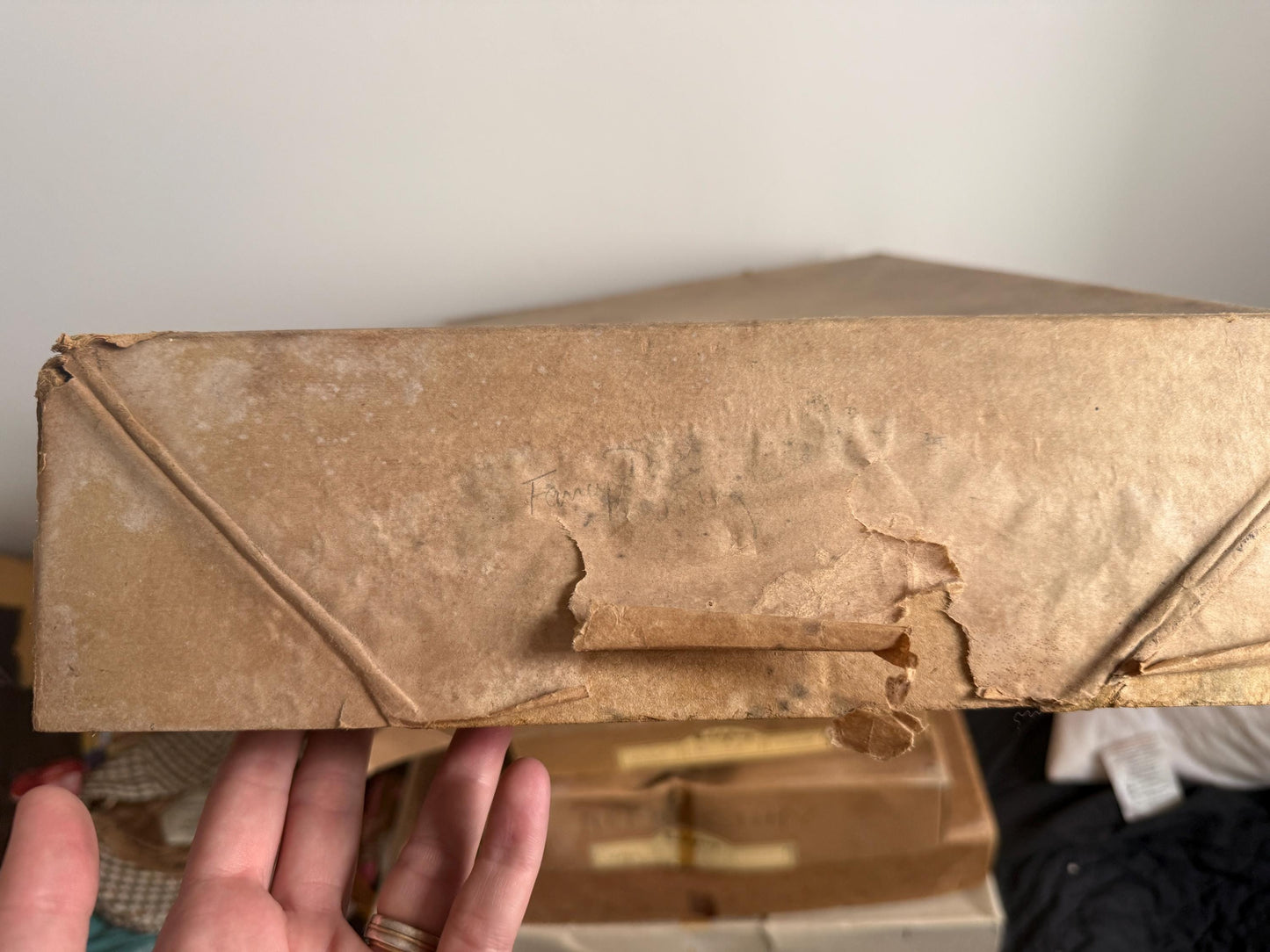 Vintage Lavender Ltd Court Dressmakers Box | Dated 15th September 1954 | Original Sloane Street Packaging | Fashion Ephemera