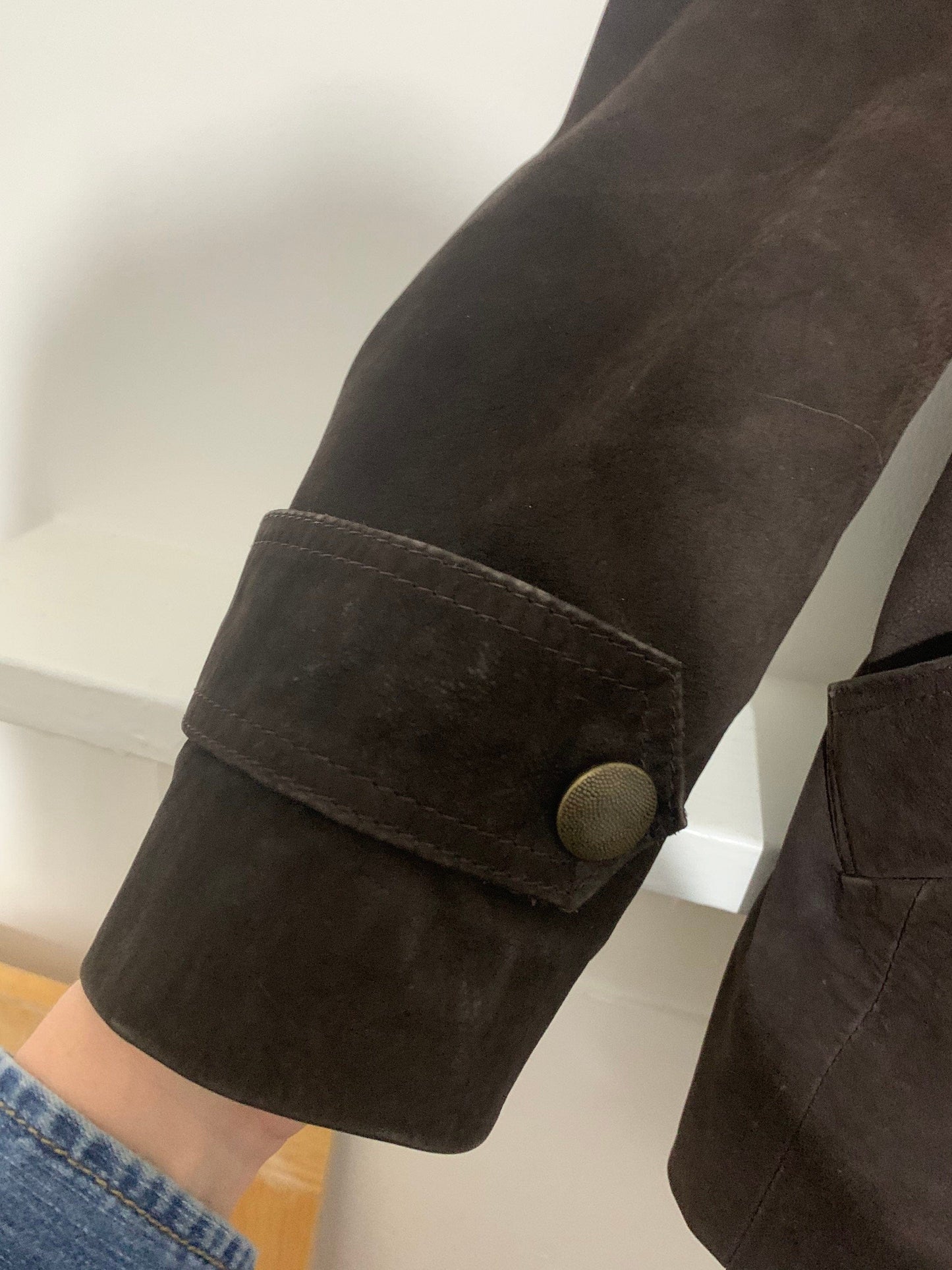 Vintage womens brown Dakota Leather Biker Jacket/Coat