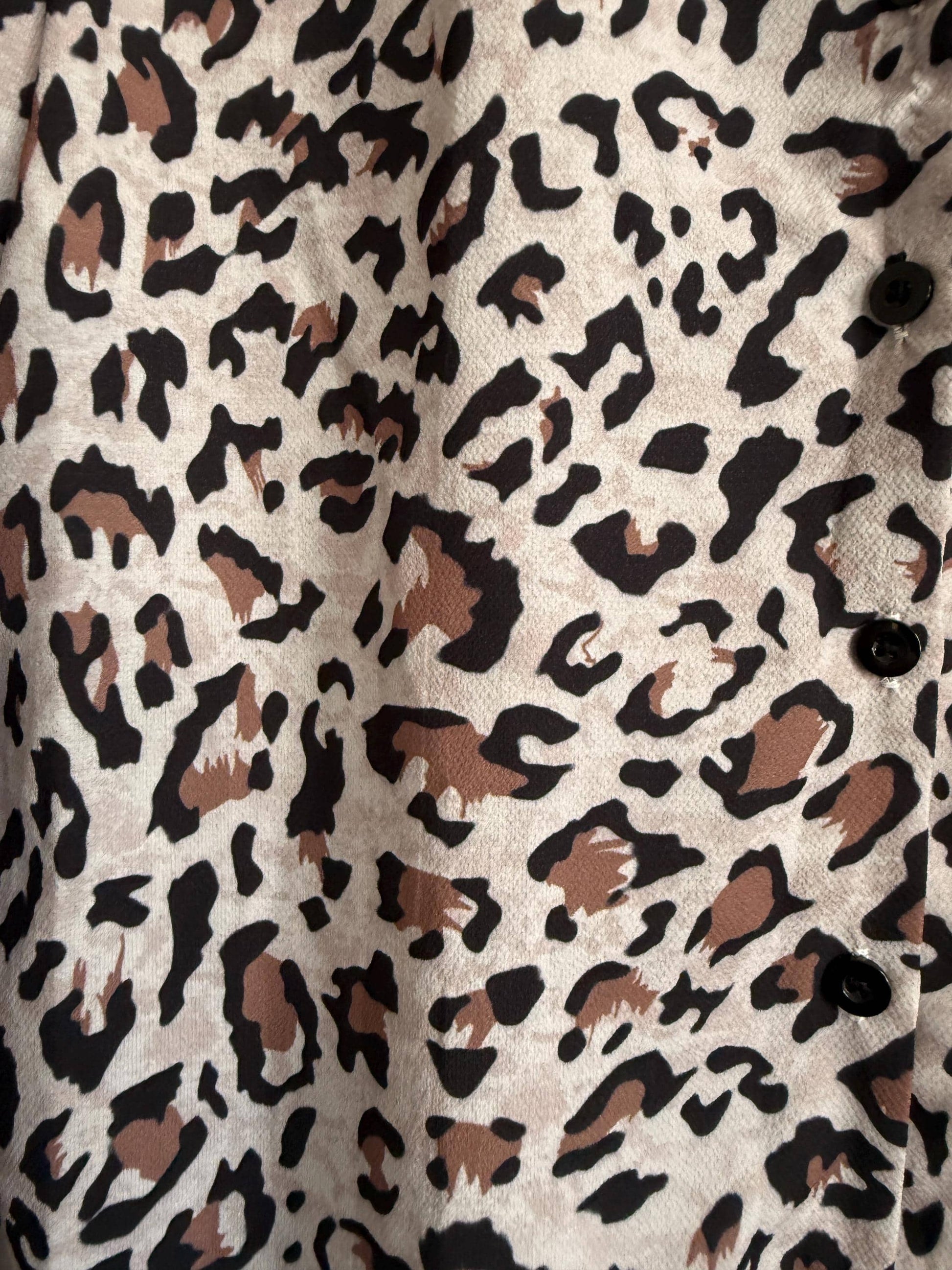 Vintage Leopard Print Blouse | Neutral Animal Print Shirt | 90s Button Front Blouse | Long Sleeve Vintage Top | Y2K Office Blouse