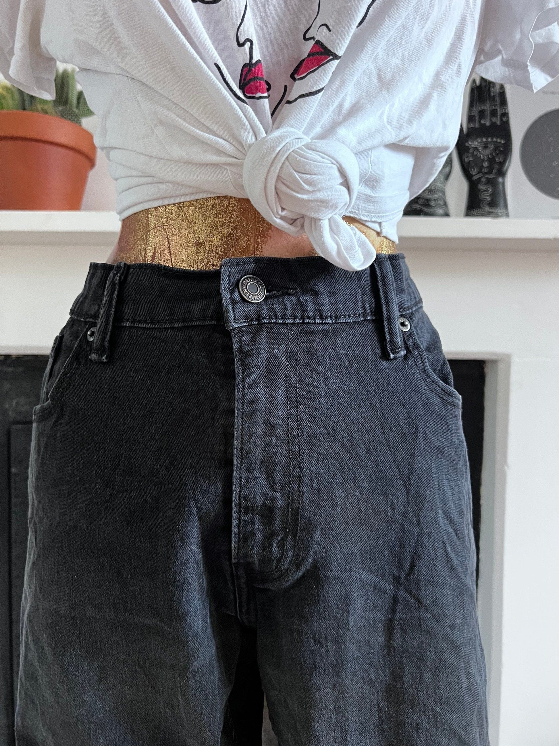 Black Levi Jeans Relaxed Fit - black denim jeans - Levi Jeans 285 W 38 L34
