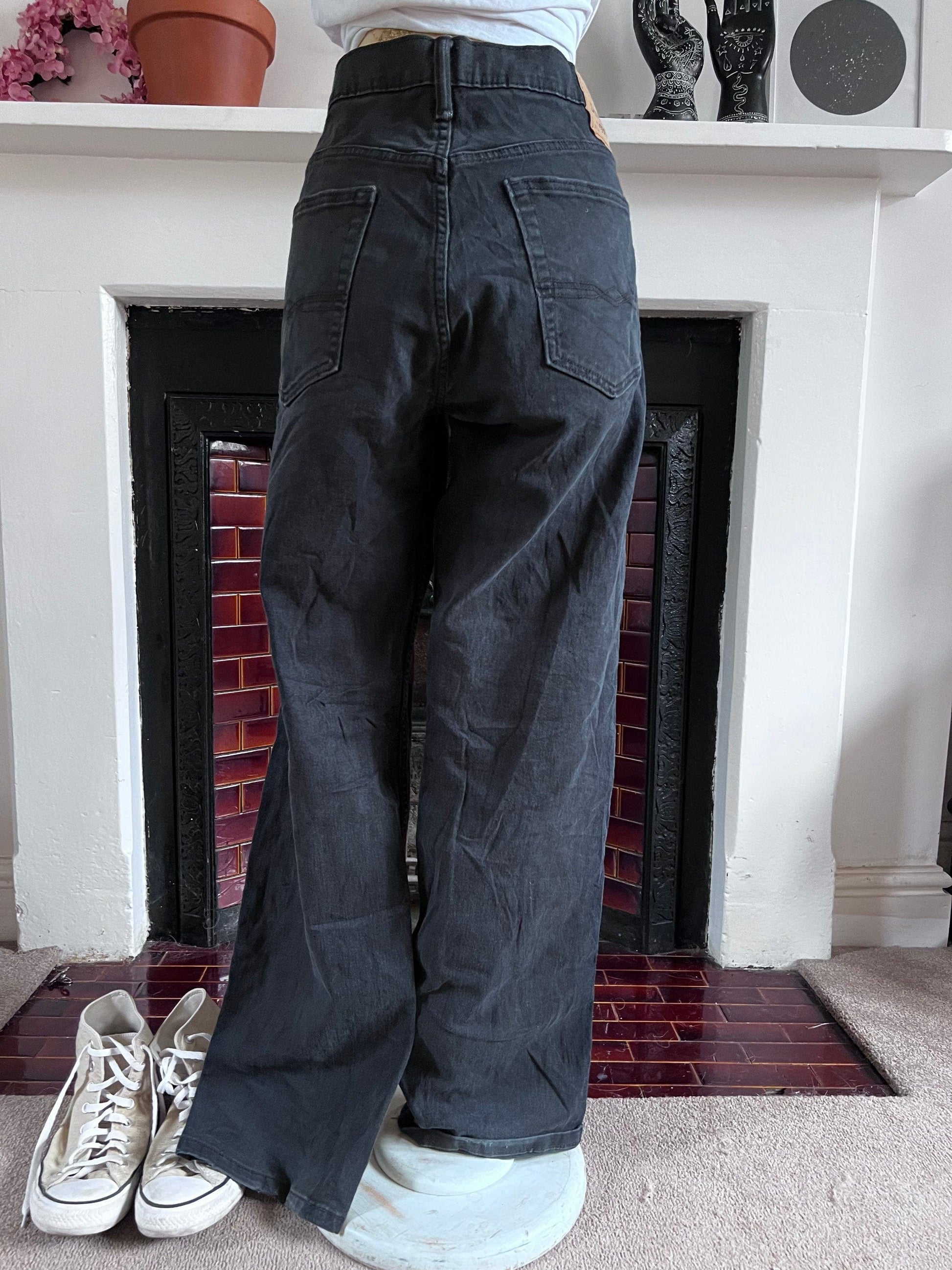 Black Levi Jeans Relaxed Fit - black denim jeans - Levi Jeans 285 W 38 L34
