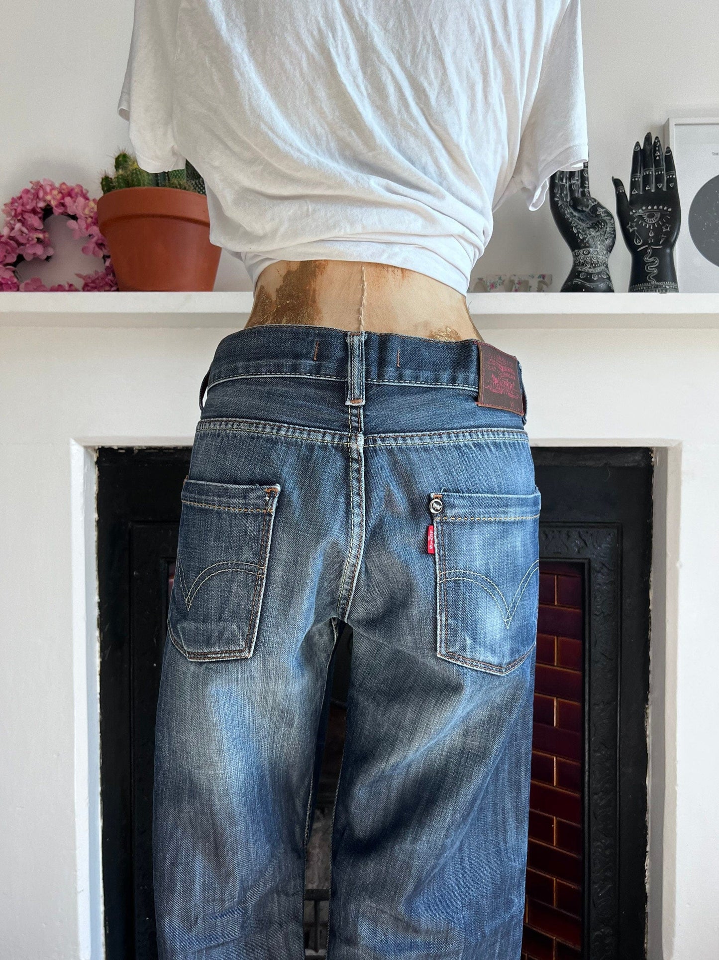 Vintage Levi Jeans Slim Fit - light stone wash denim jeans  - Levi Jeans 506 W34 L32