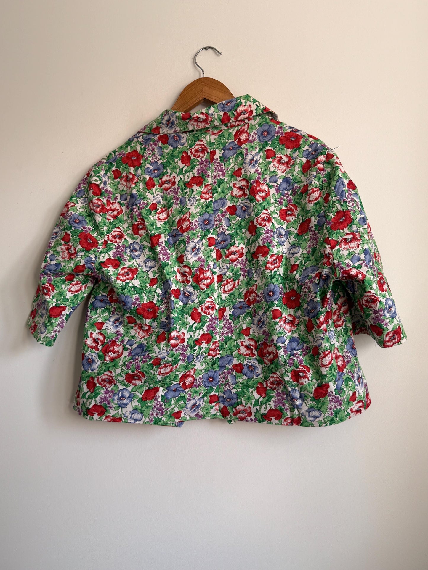 Vintage Liberty Floral Cotton Blouse UK 14 - 16 | Liberty Print Shirt | Cottagecore Floral Top | 1960s 1970s Button Front Blouse