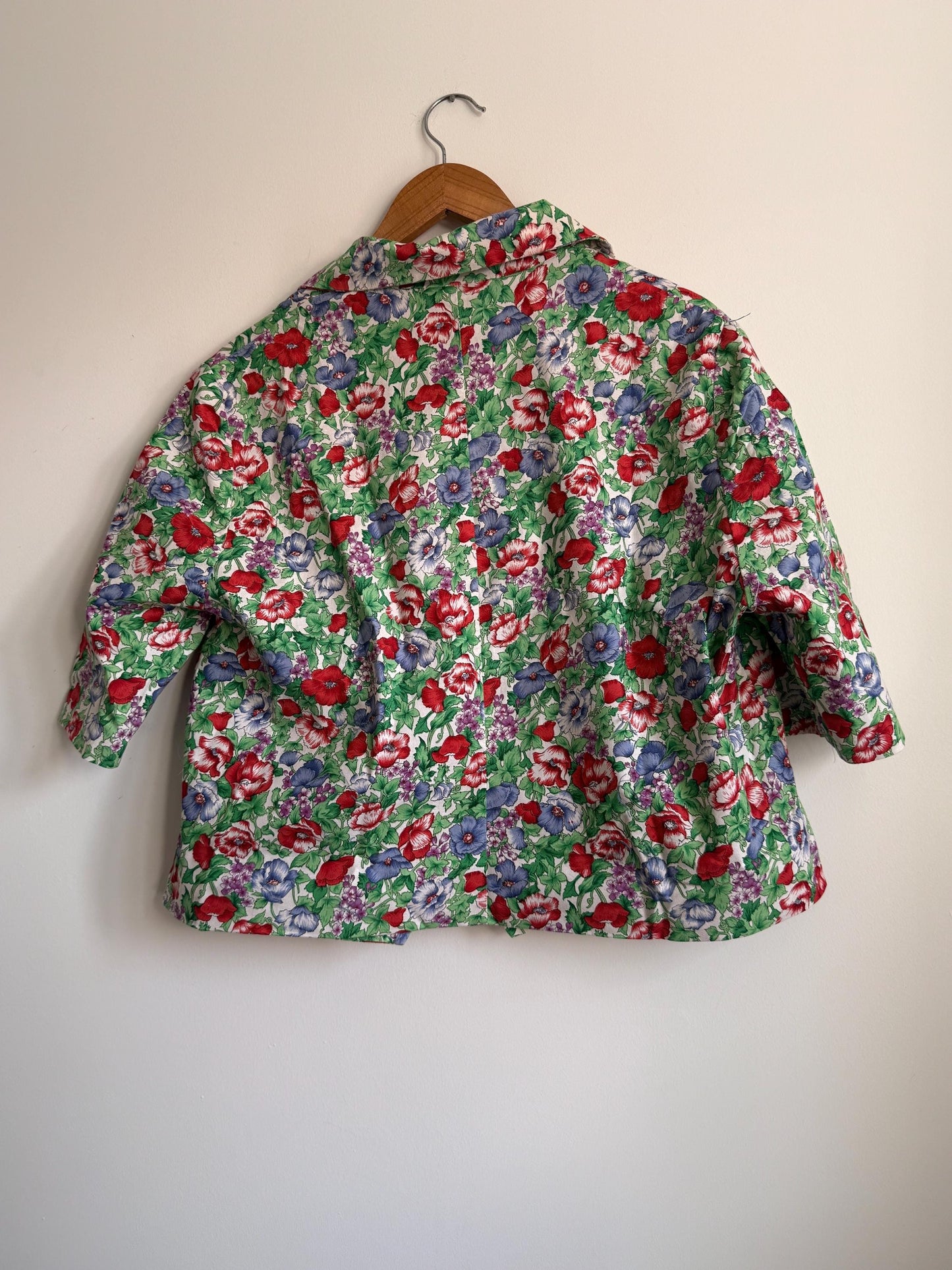 Vintage Liberty Floral Cotton Blouse UK 14 - 16 | Liberty Print Shirt | Cottagecore Floral Top | 1960s 1970s Button Front Blouse