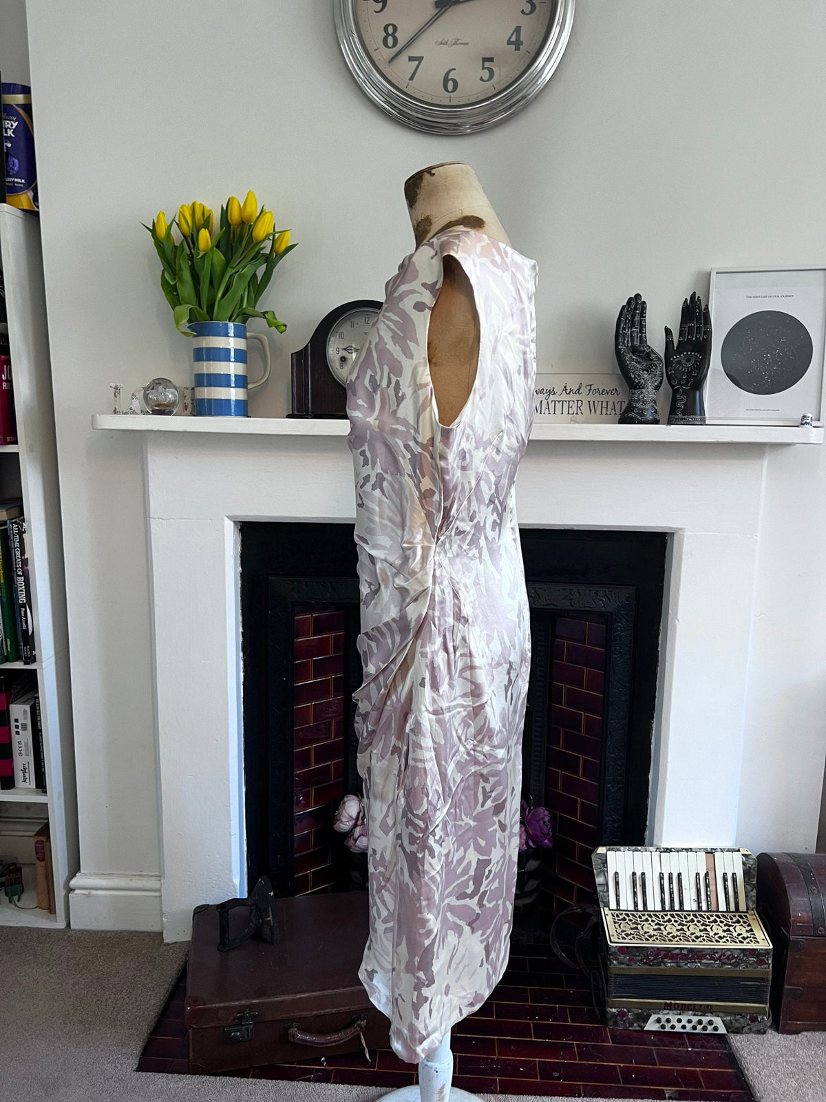 Vintage Dress, Pink Silk Shift Dress, 1990s vintage dress immaculate as new dress, UK16 Pink Silk Vintage Dress, silk LK Bennett dress, 90s