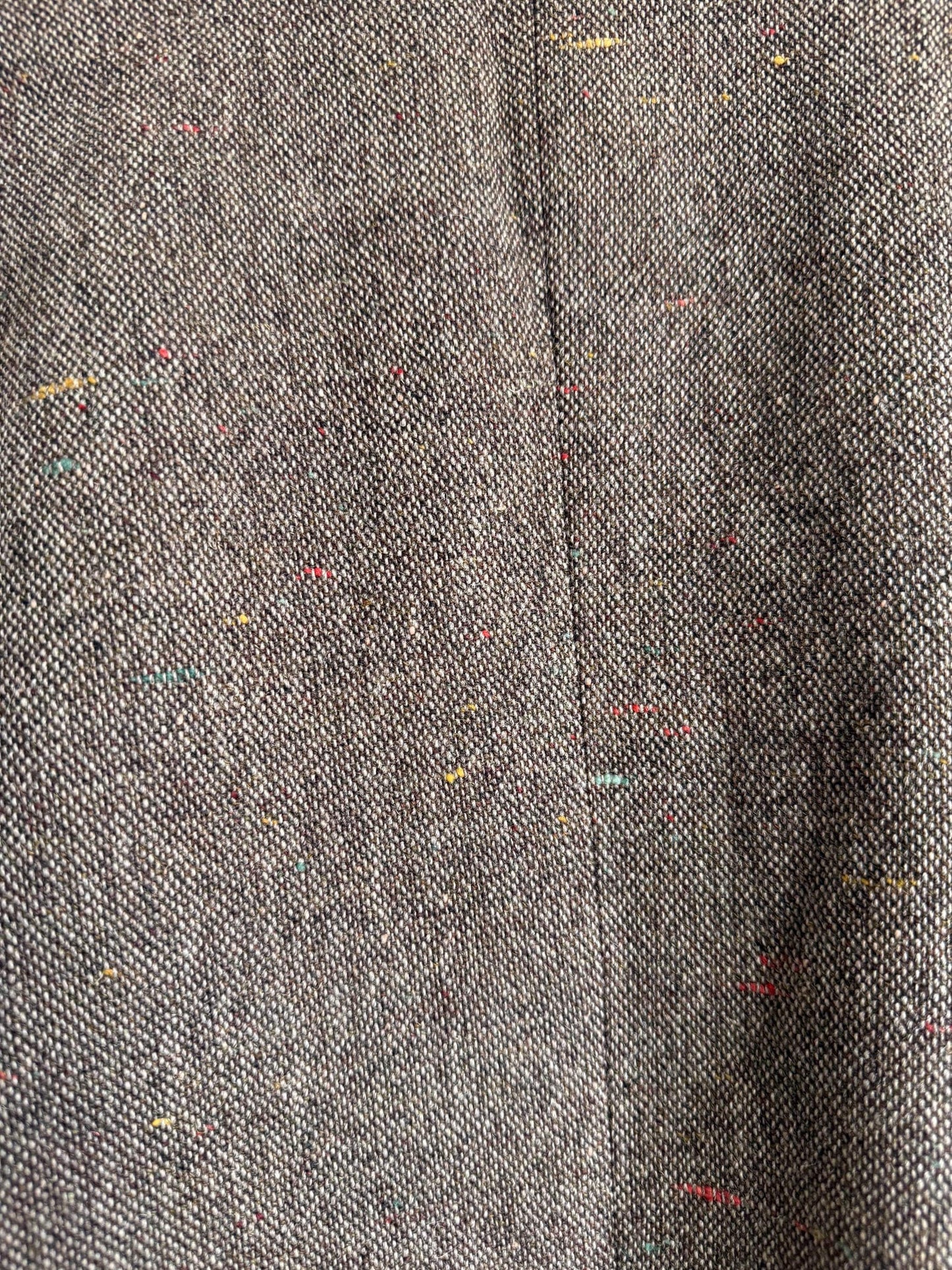 Vintage Men’s Donegal Style Fleck Tweed Sports Jacket Brown Wool Blazer Leather Trim Country Jacket