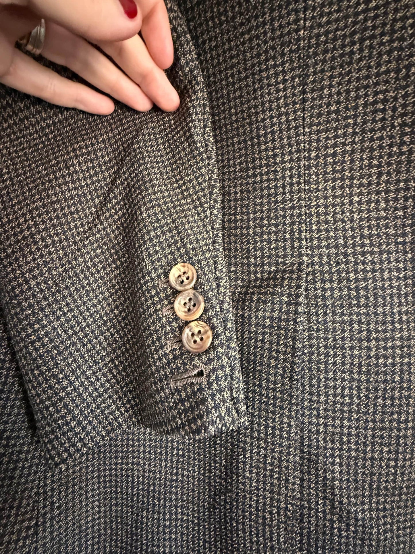 Vintage Men's Three Piece Suit Jerome Super Fine-Twist Wool Aucott Cirencester British Tailored Suit Heritage Country Tweed Size S