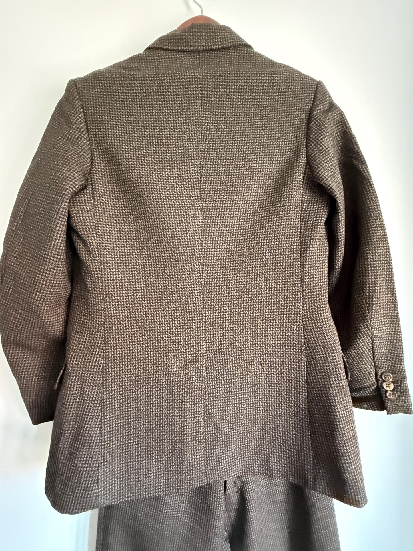 Vintage Men's Three Piece Suit Jerome Super Fine-Twist Wool Aucott Cirencester British Tailored Suit Heritage Country Tweed Size S