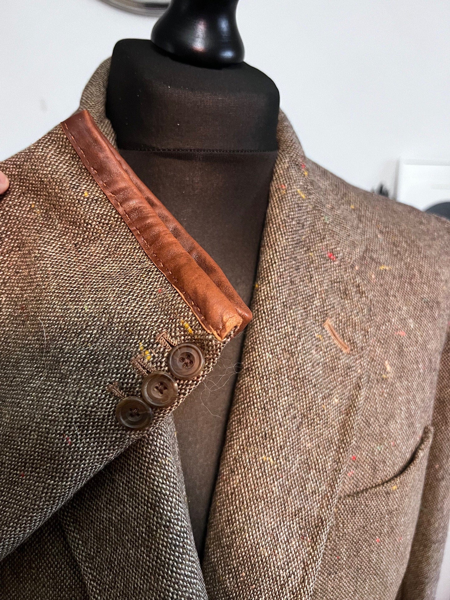1960s Vintage Mens Tweed Ryder Amies Tweed Jacket , vintage tweed, fleck tweed jacket, brown tweed jacket, vintage tweed blazer, mens