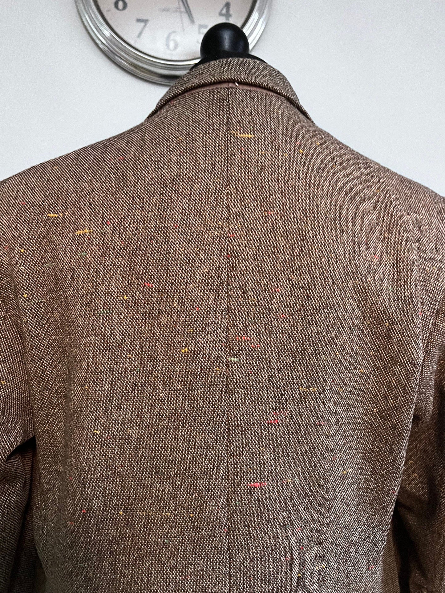 1960s Vintage Mens Tweed Ryder Amies Tweed Jacket , vintage tweed, fleck tweed jacket, brown tweed jacket, vintage tweed blazer, mens