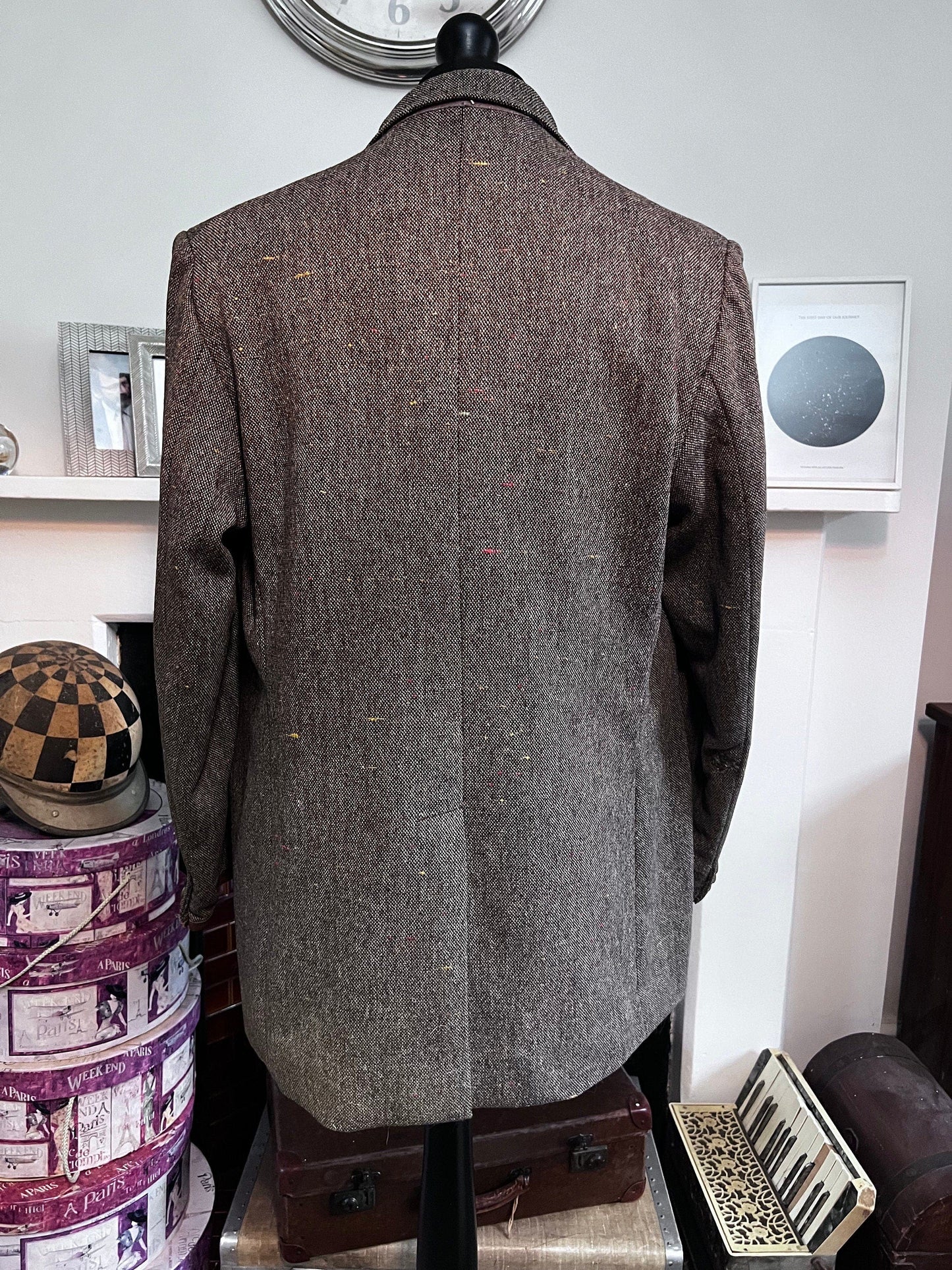 1960s Vintage Mens Tweed Ryder Amies Tweed Jacket , vintage tweed, fleck tweed jacket, brown tweed jacket, vintage tweed blazer, mens