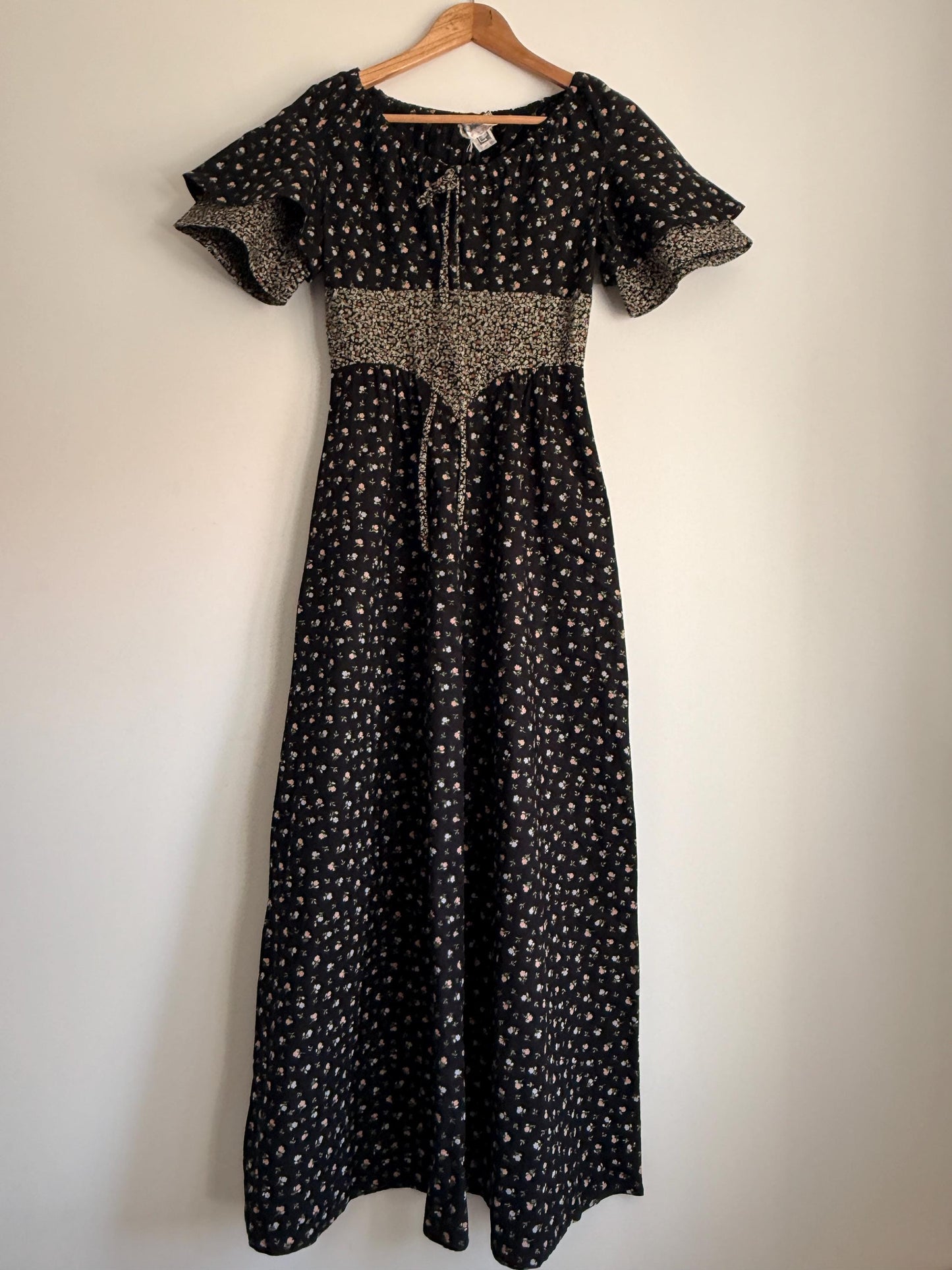 Vintage Mister Ant Prairie Dress | Made in England | 1970s Floral Maxi Dress | Cottagecore Dress | Romantic Boho Dress | British Vintage