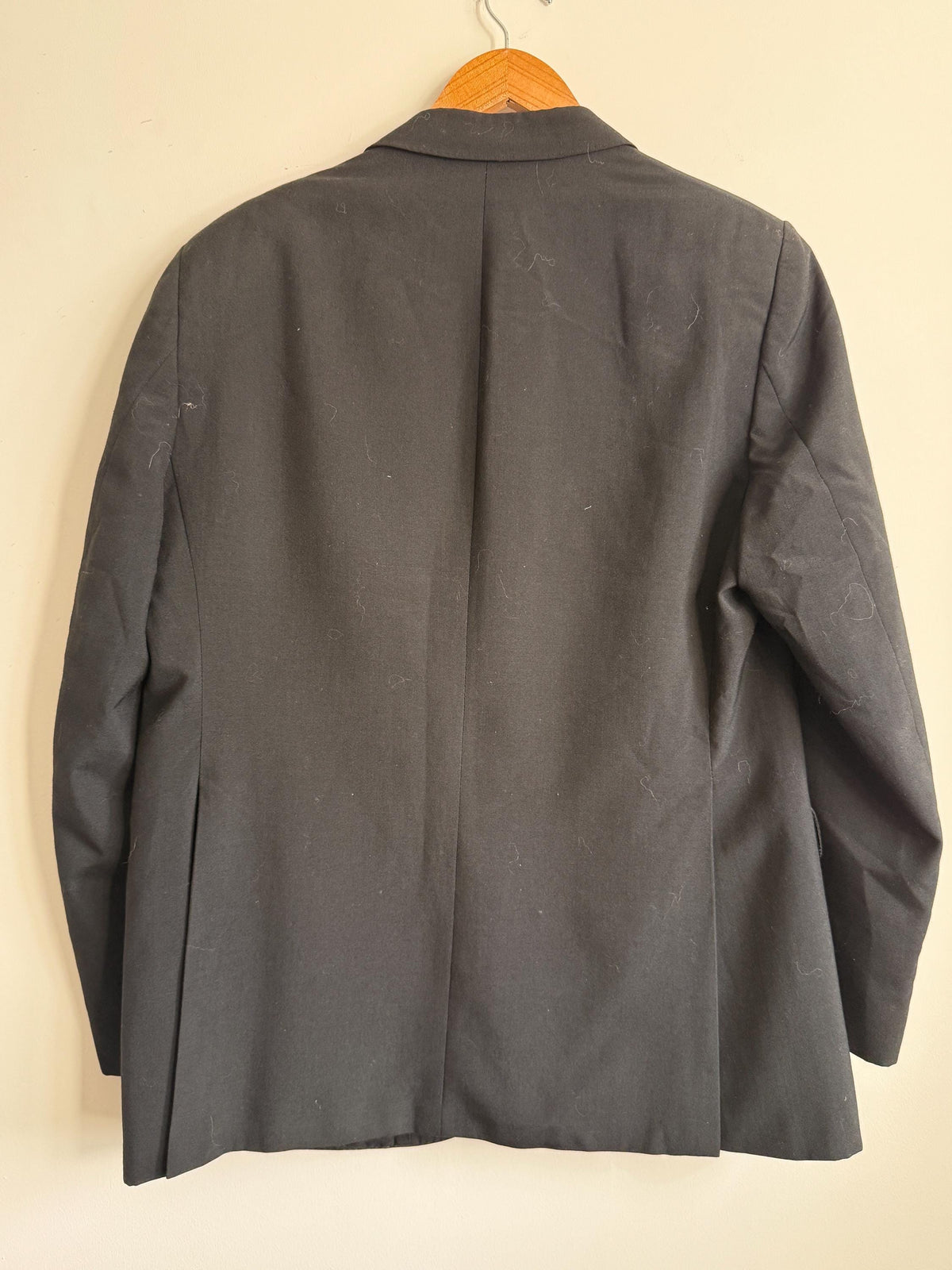 Vintage Moss Bros Covent Garden Black Dinner Jacket Wool Blend Tuxedo Satin Lapel Formal Evening Wear