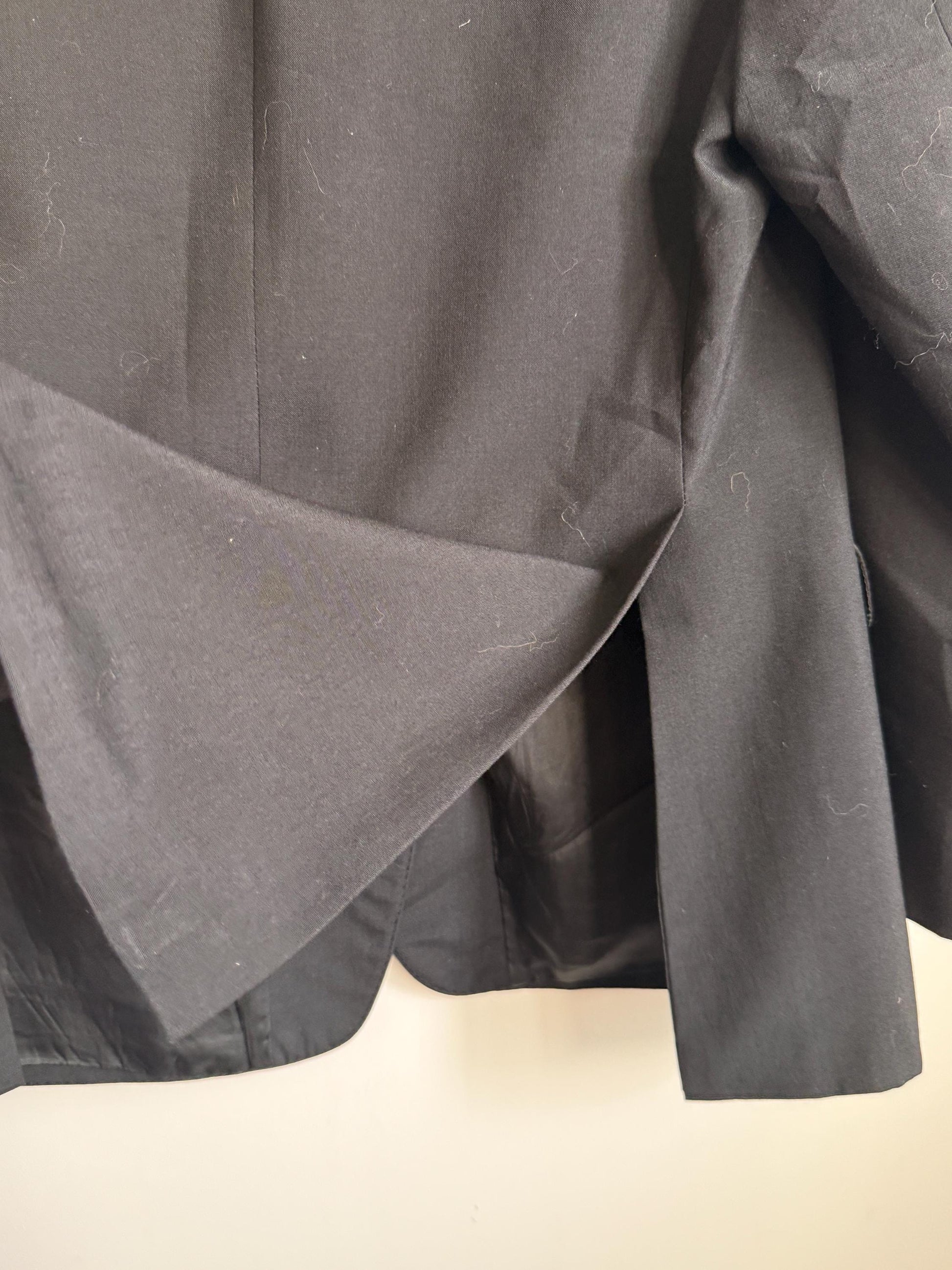 Vintage Moss Bros Covent Garden Black Dinner Jacket Wool Blend Tuxedo Satin Lapel Formal Evening Wear