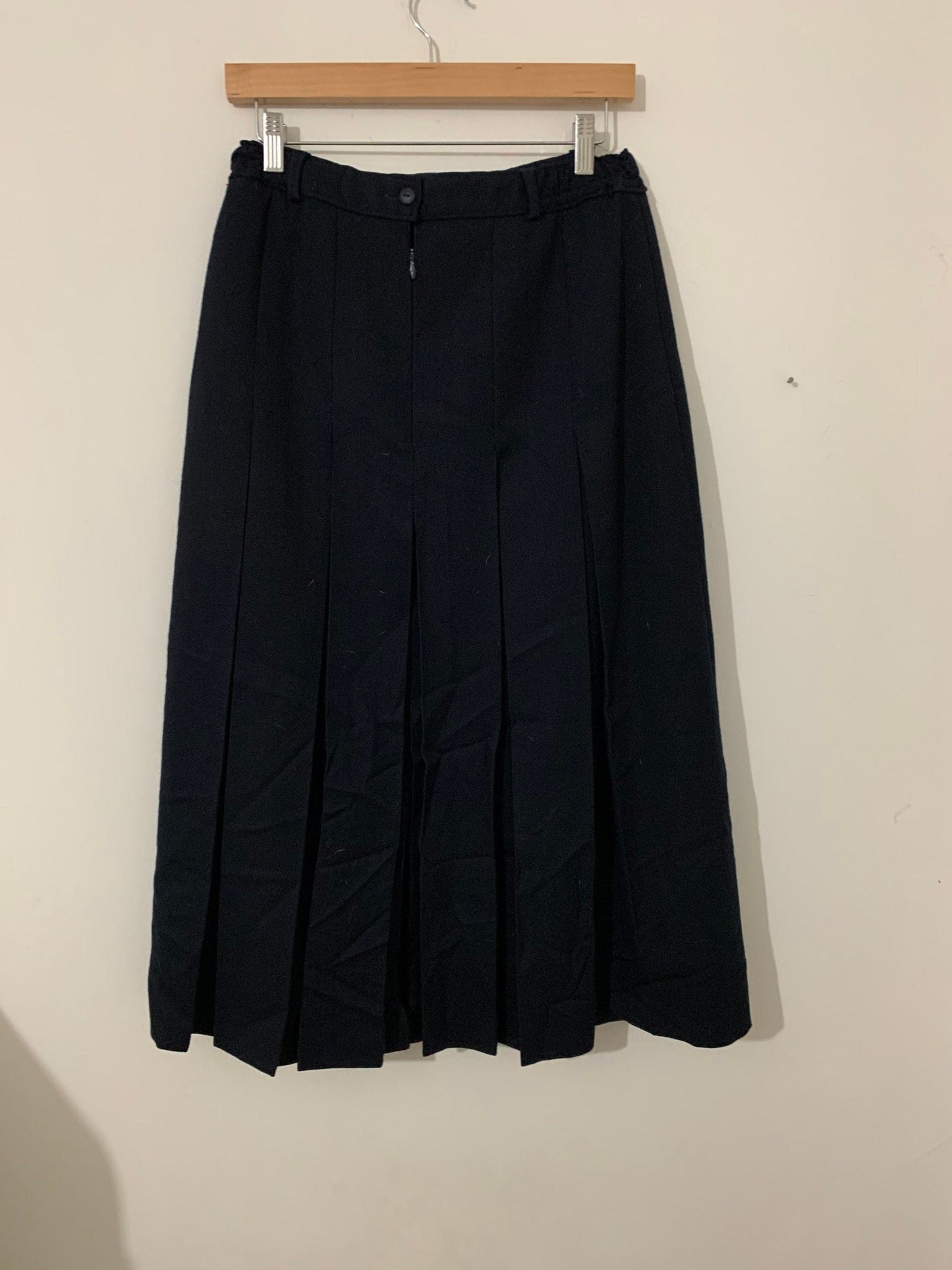 Vintage Navy Blue Pencil Skirt Knee Length  UK Size 12 - Straven