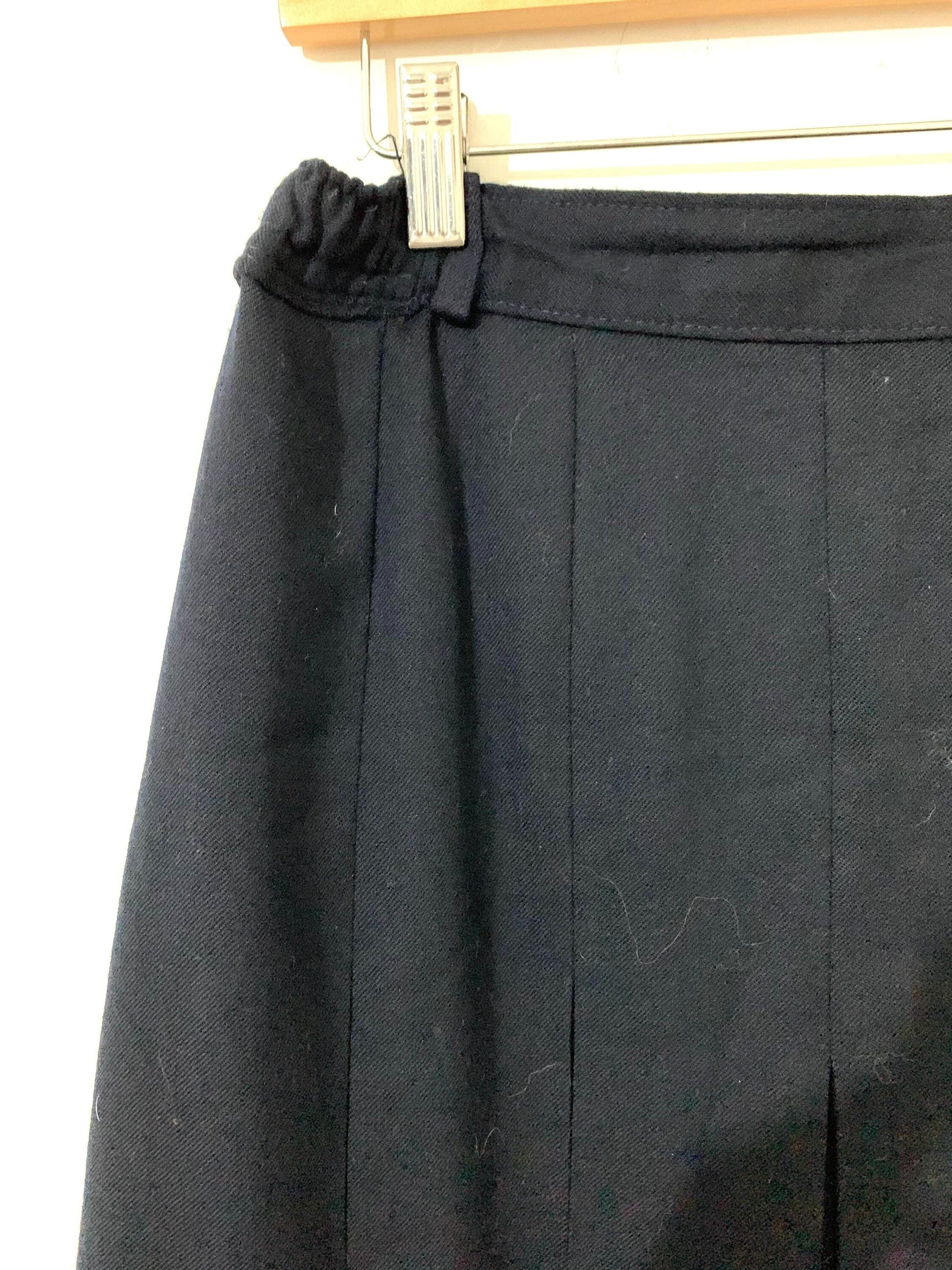 Vintage Navy Blue Pencil Skirt Knee Length UK Size 12 - Straven