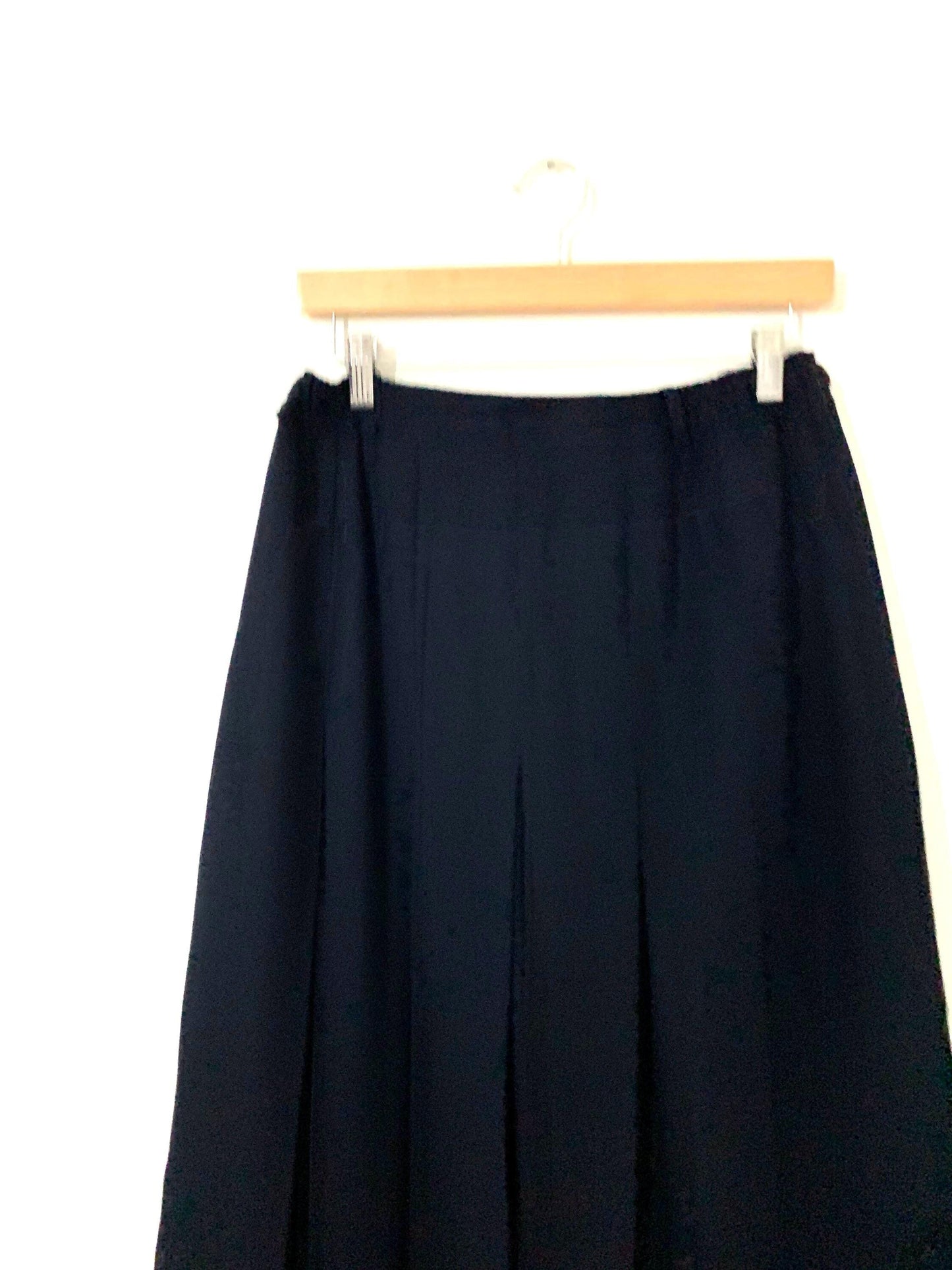 Vintage Navy Blue Pencil Skirt Knee Length UK Size 12 - Straven