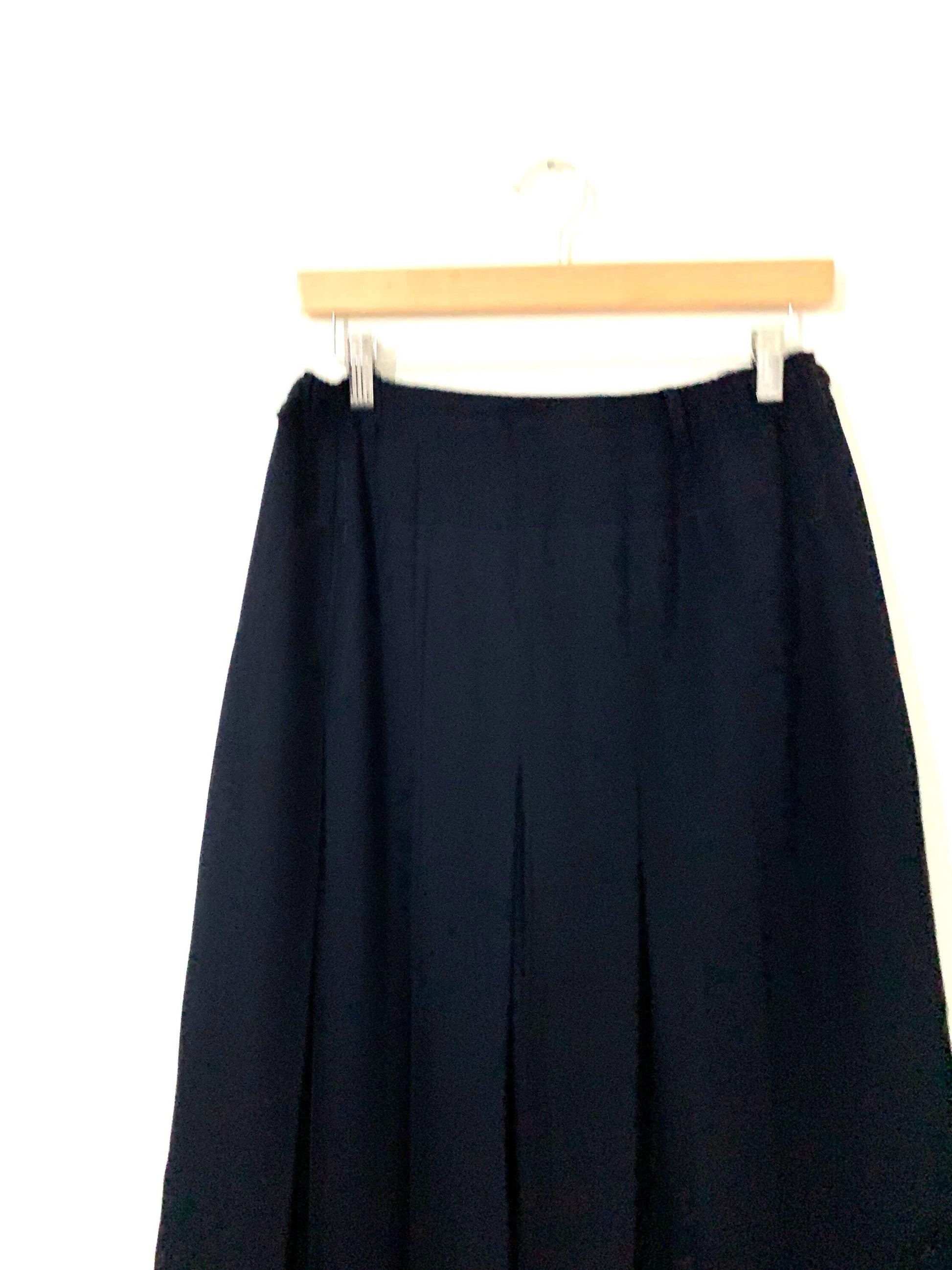 Vintage Navy Blue Pencil Skirt Knee Length UK Size 12 - Straven