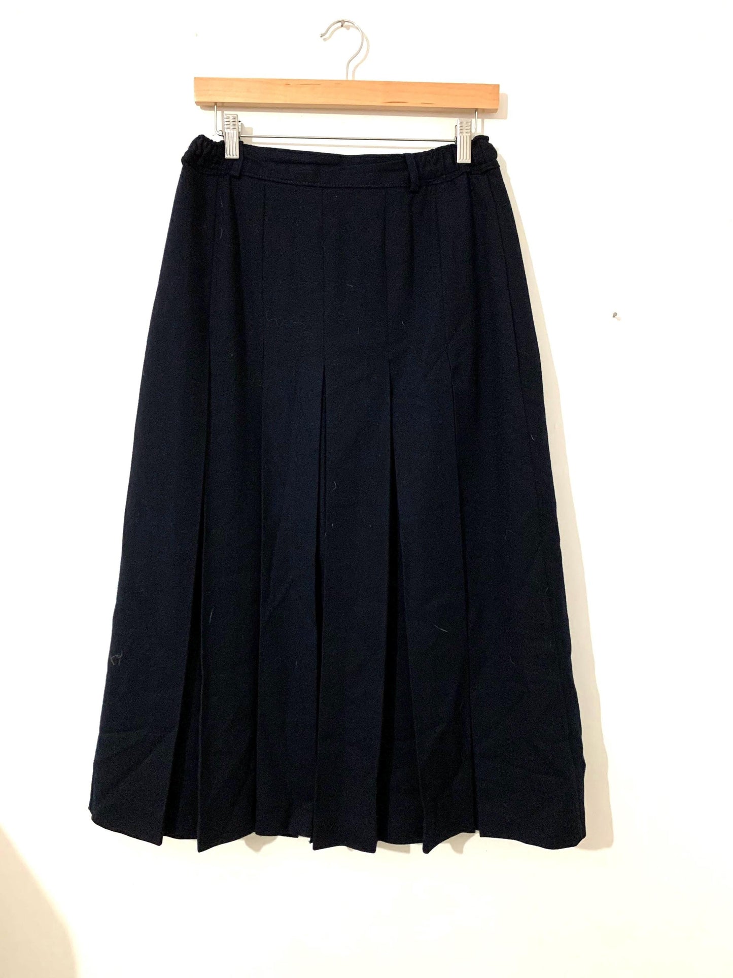 Vintage Navy Blue Pencil Skirt Knee Length UK Size 12 - Straven