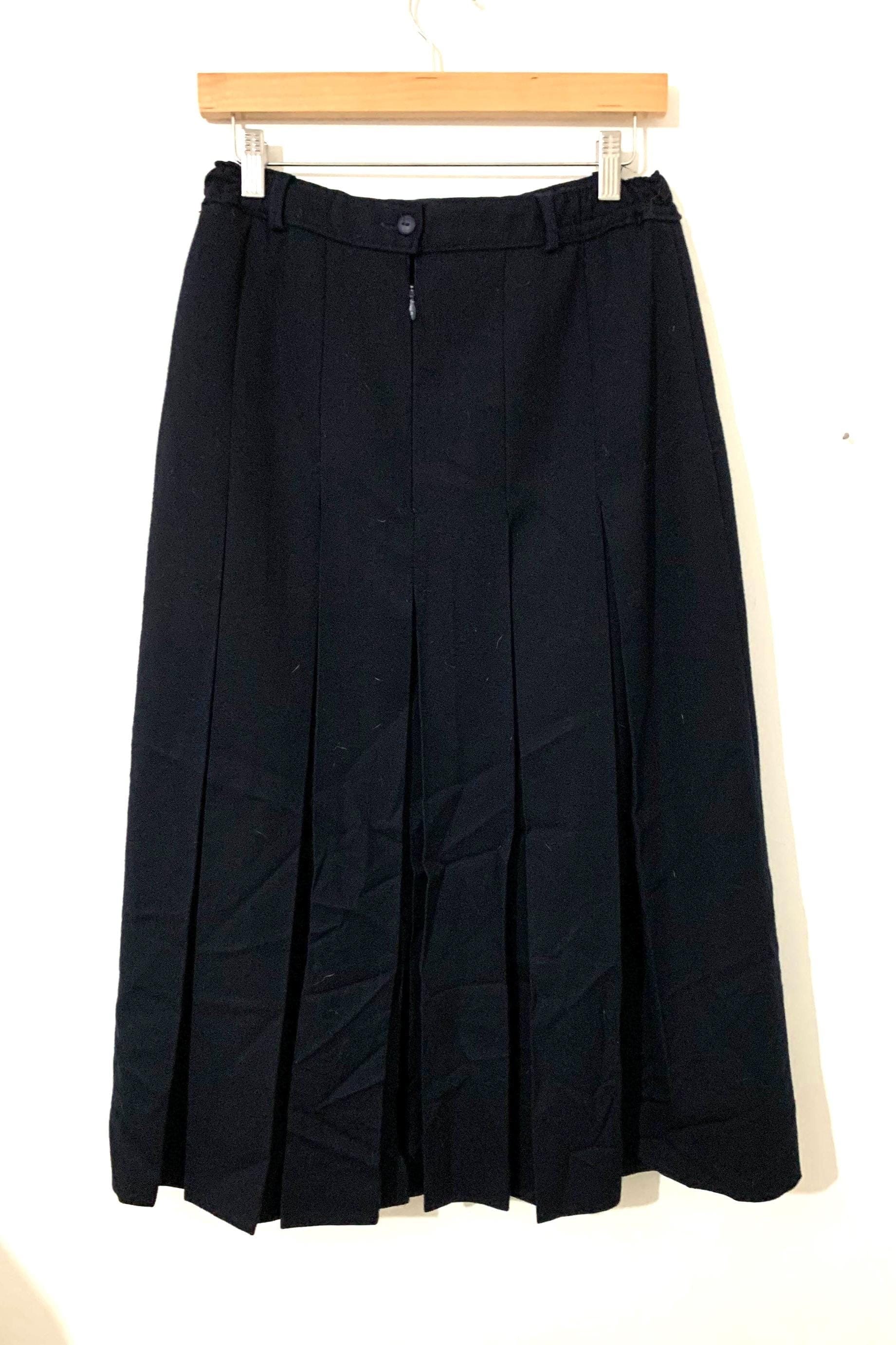 Vintage Navy Blue Pencil Skirt Knee Length UK Size 12 - Straven