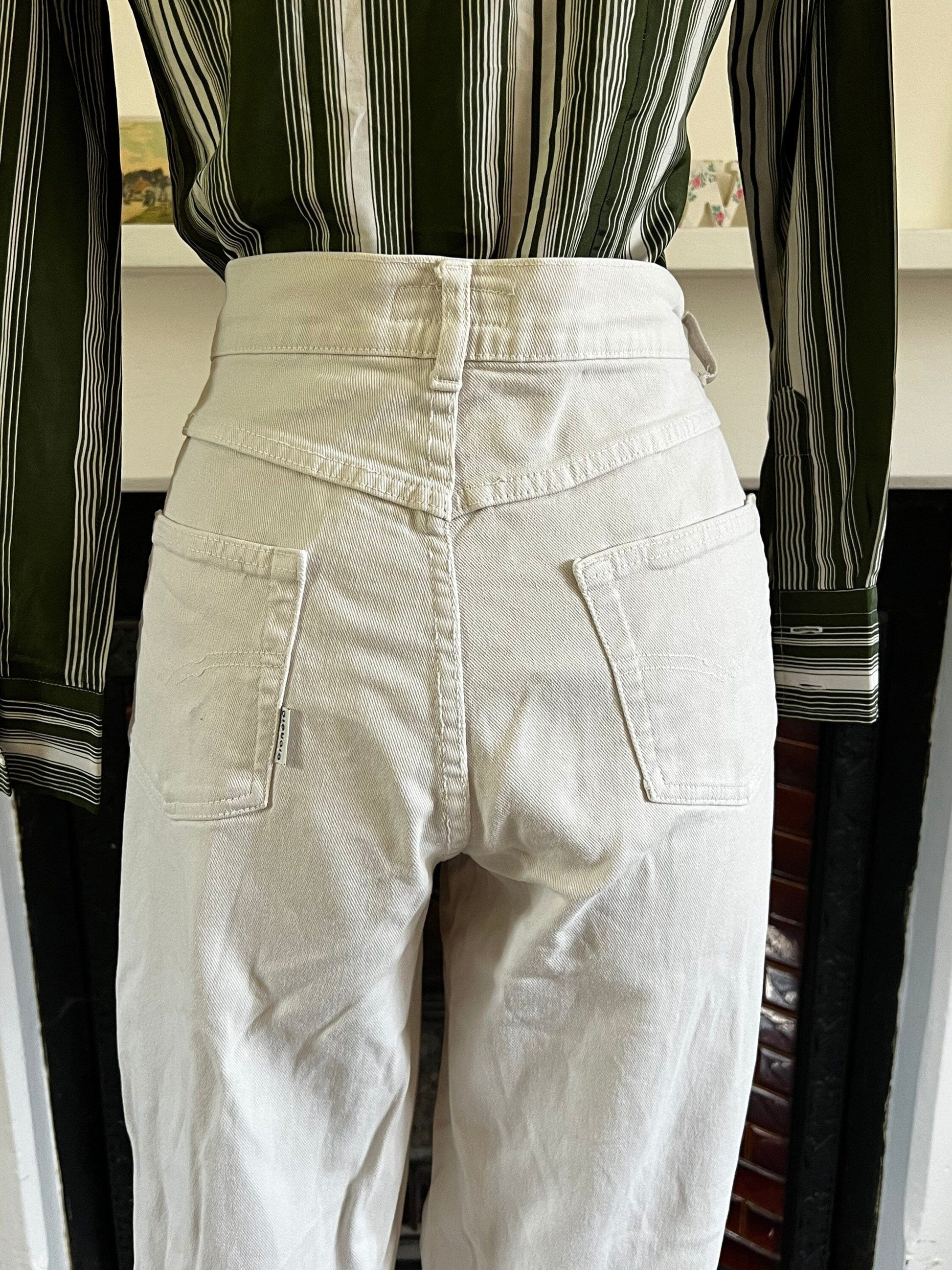 Vintage off White Giorgio 90s Jeans - White Jeans W32” L30” UK12