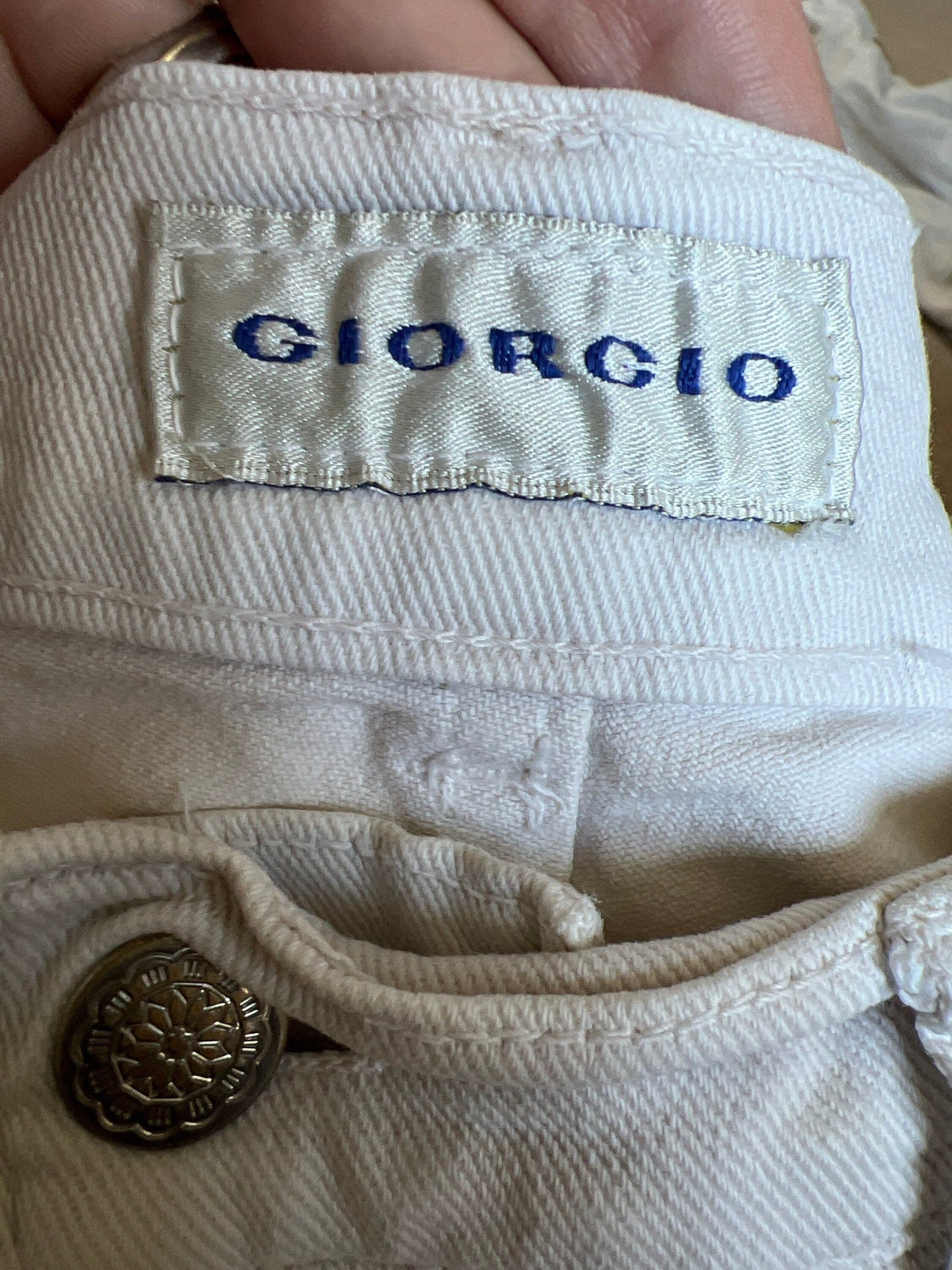 Vintage off White Giorgio 90s Jeans - White Jeans W32” L30” UK12