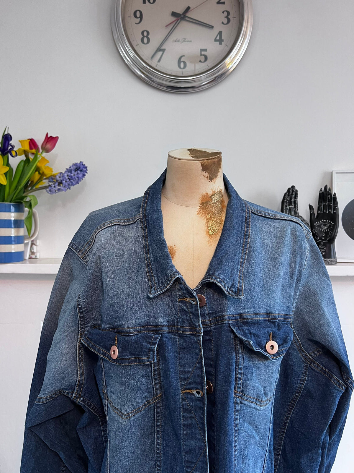 Vintage denim jacket, 80’s 90’s denim jacket, Vintage denim, Jacket Blue Stonewashed Denim, oversized UK22-24, Vintage Denim Jacket, vintag