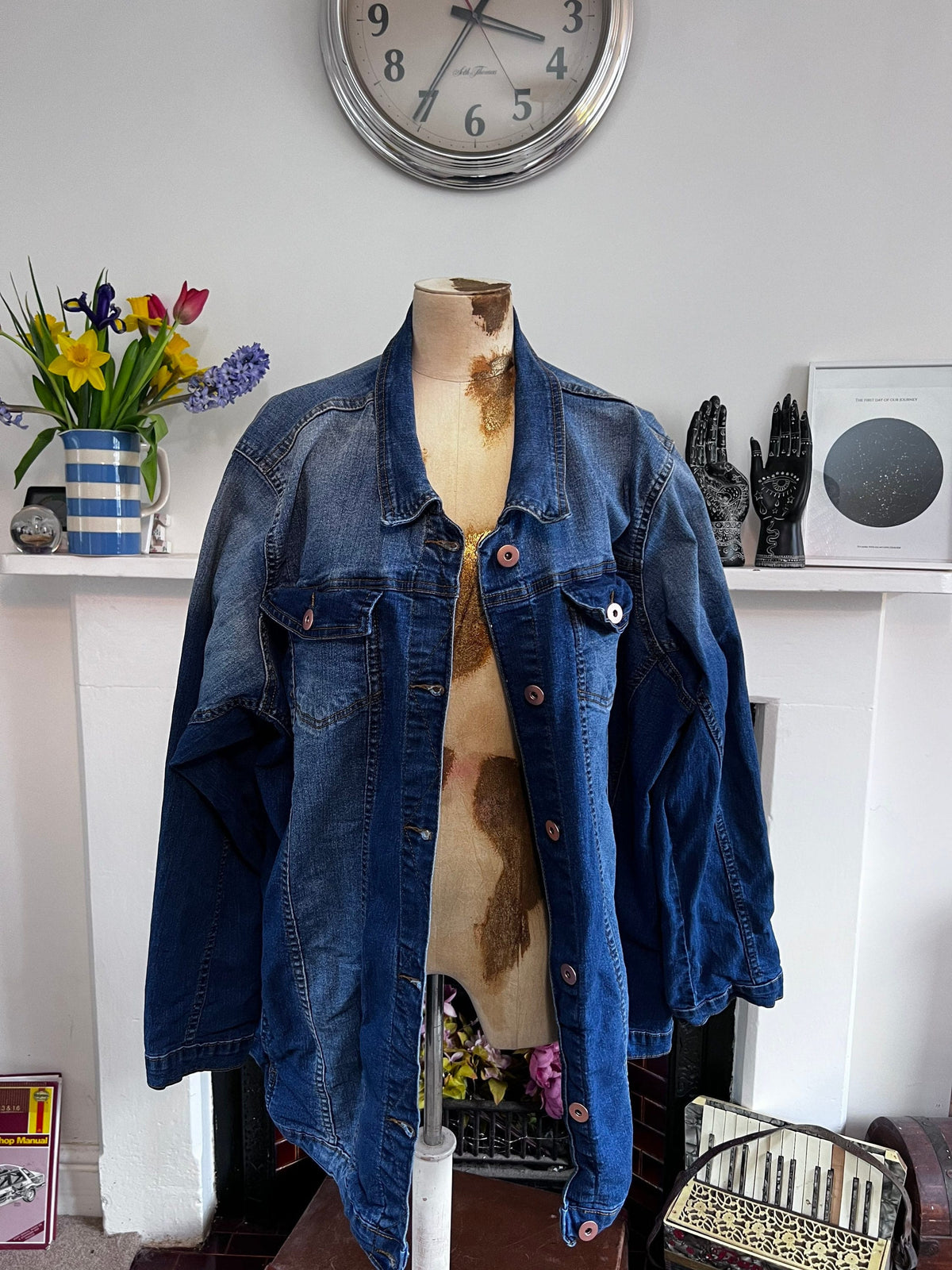 Vintage denim jacket, 80’s 90’s denim jacket, Vintage denim, Jacket Blue Stonewashed Denim, oversized UK22-24, Vintage Denim Jacket, vintag