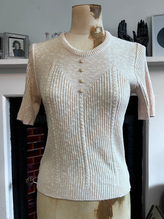 Vintage peach jumper courtelle acrylic jumper peach jumper, peach vintage knitwear, vintage pullover, vintage jumper, 1950s St Michael M&S