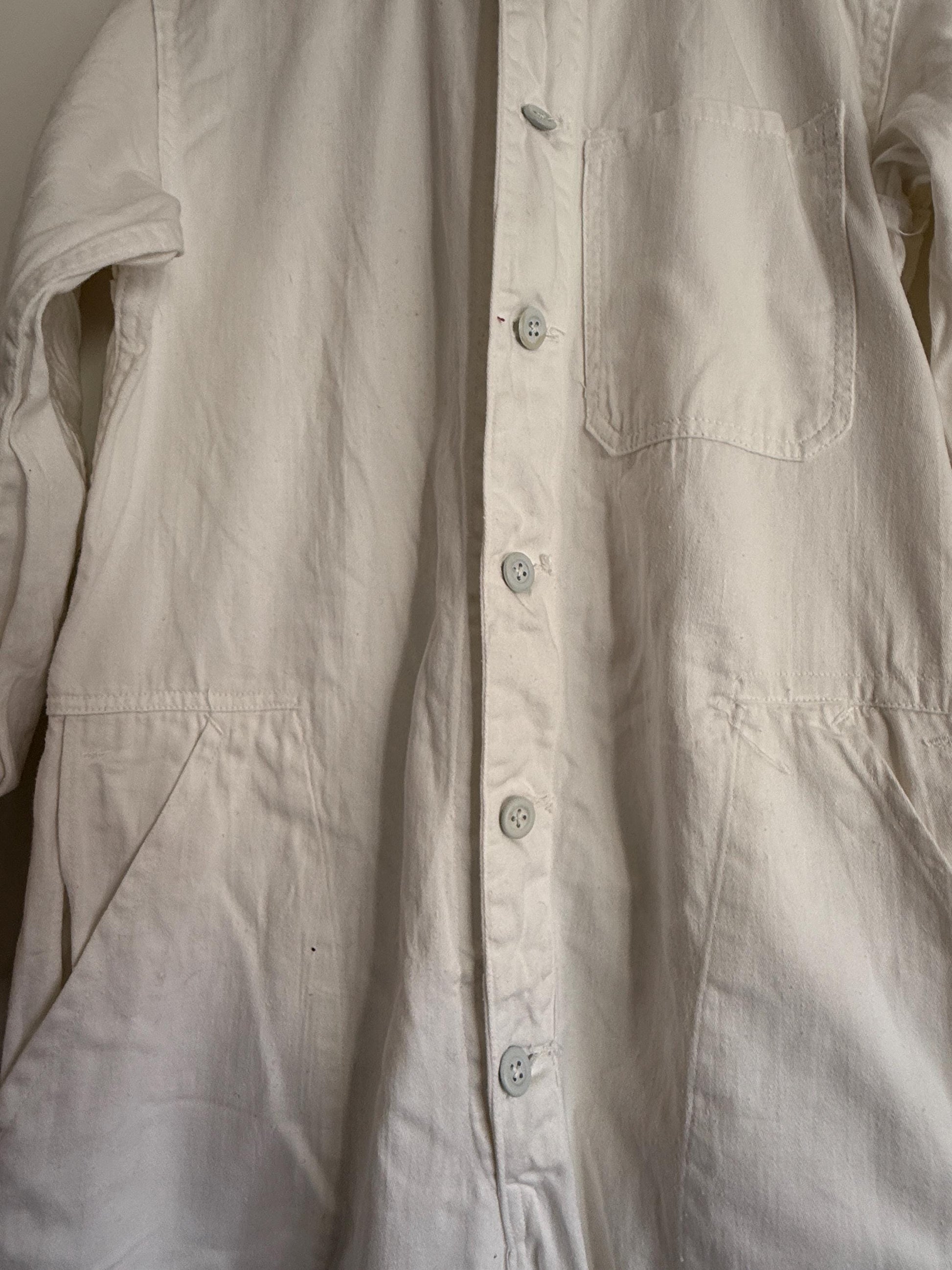 Vintage Pexwear White Cotton Boiler Suit | Royal Warrant British Workwear Overalls