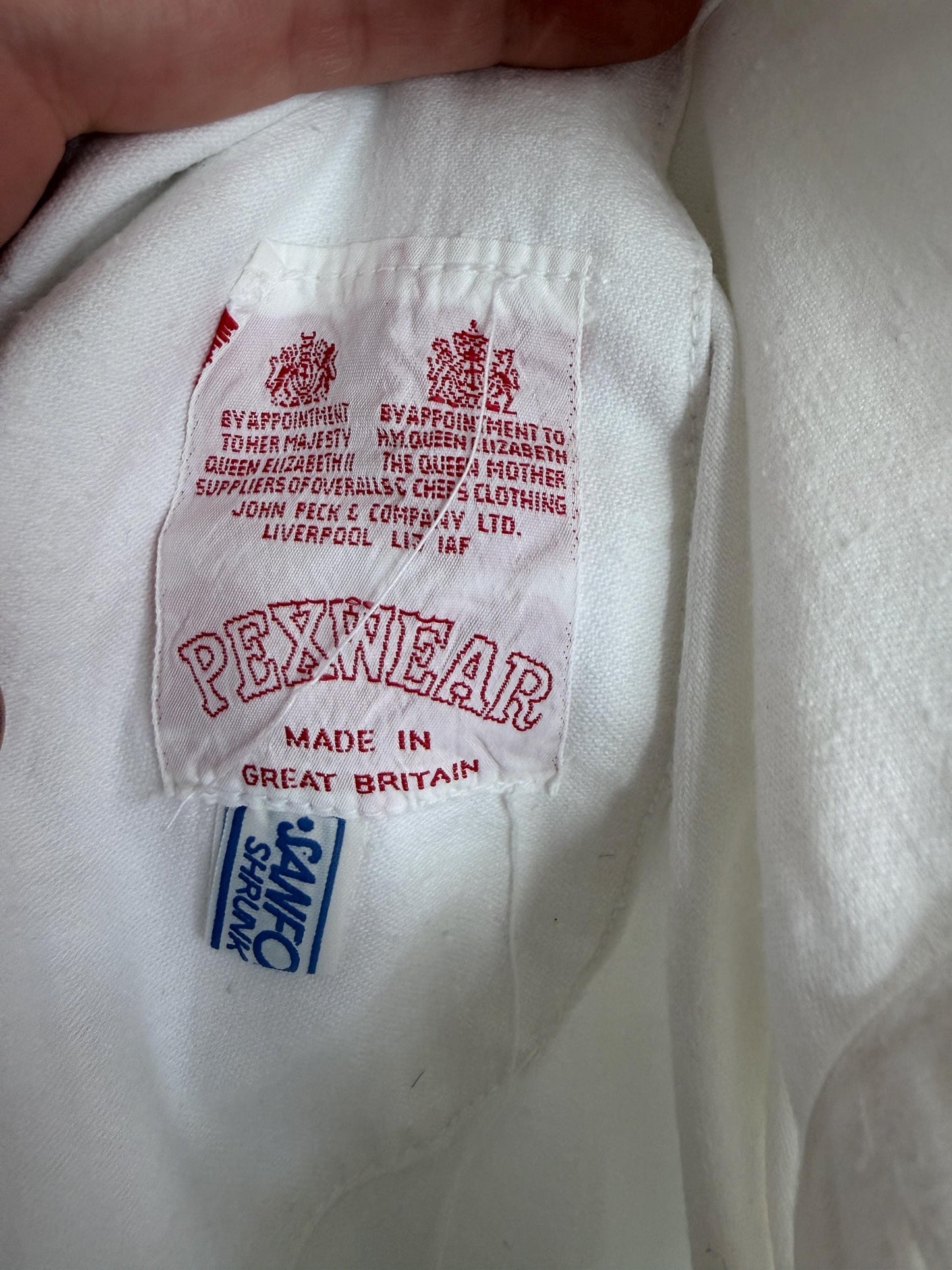 Vintage Pexwear White Cotton Boiler Suit | Royal Warrant British Workwear Overalls