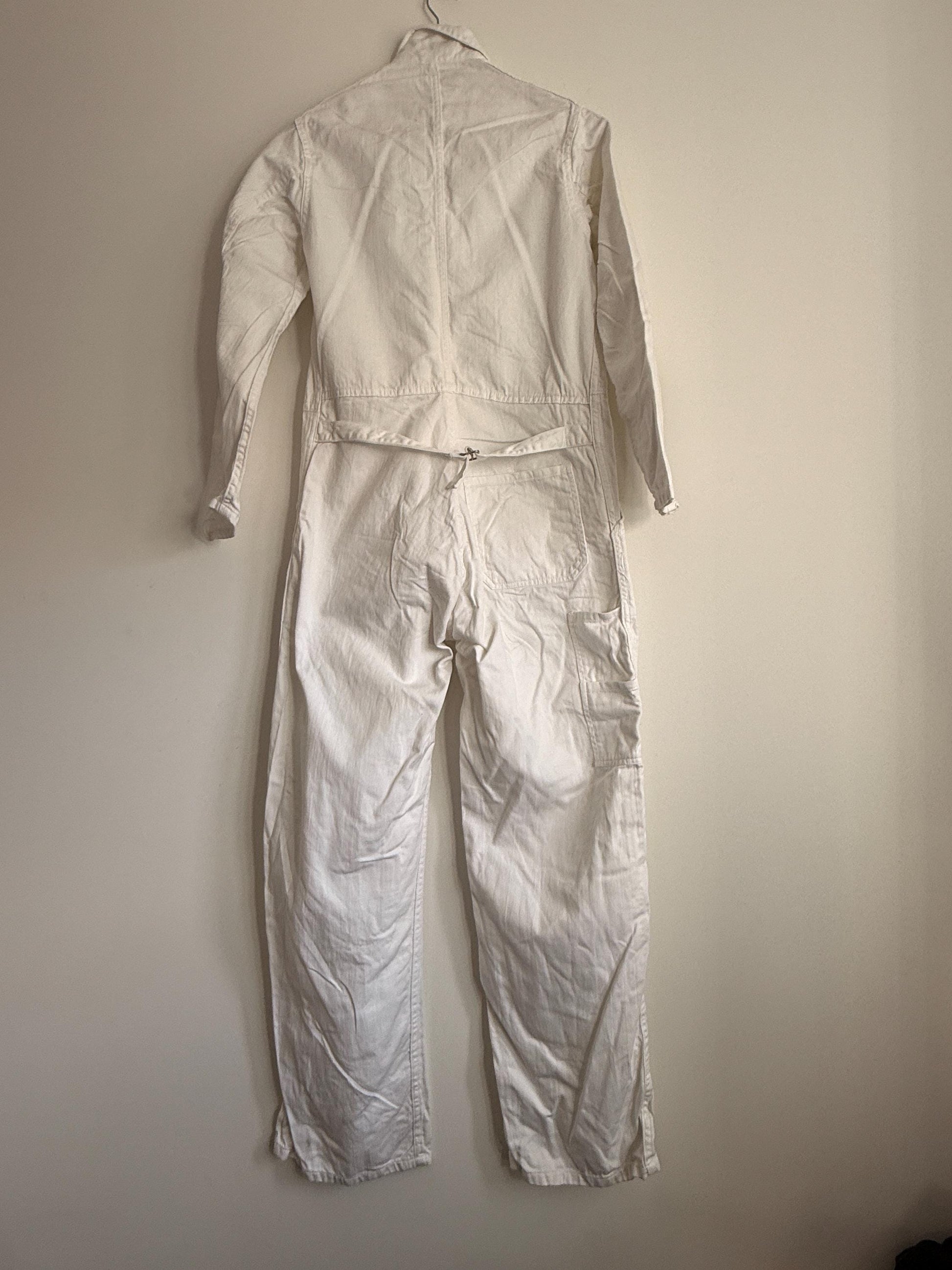 Vintage Pexwear White Cotton Boiler Suit | Royal Warrant British Workwear Overalls
