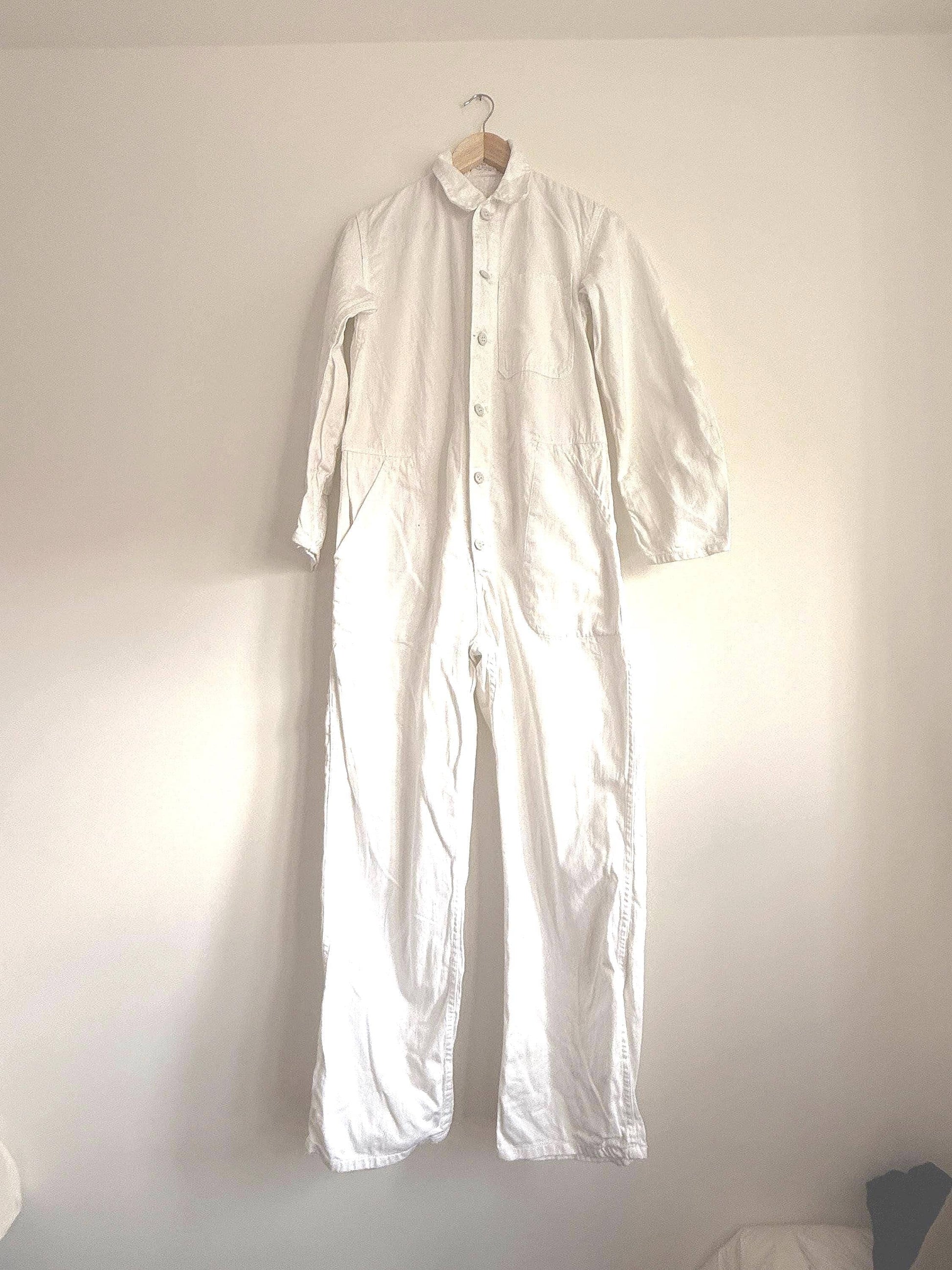 Vintage Pexwear White Cotton Boiler Suit | Royal Warrant British Workwear Overalls