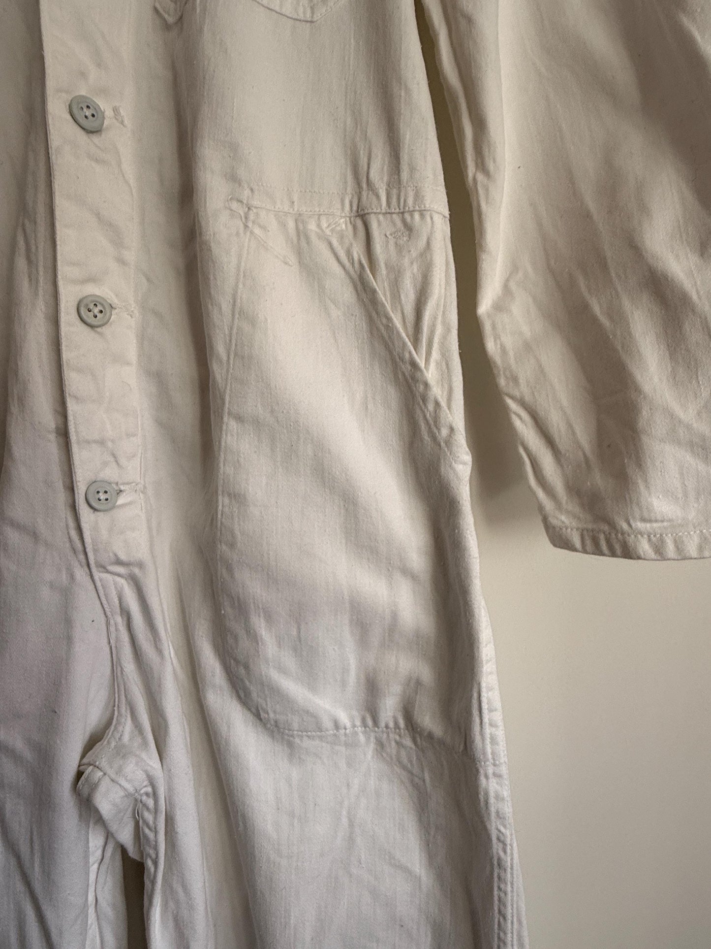 Vintage Pexwear White Cotton Boiler Suit | Royal Warrant British Workwear Overalls