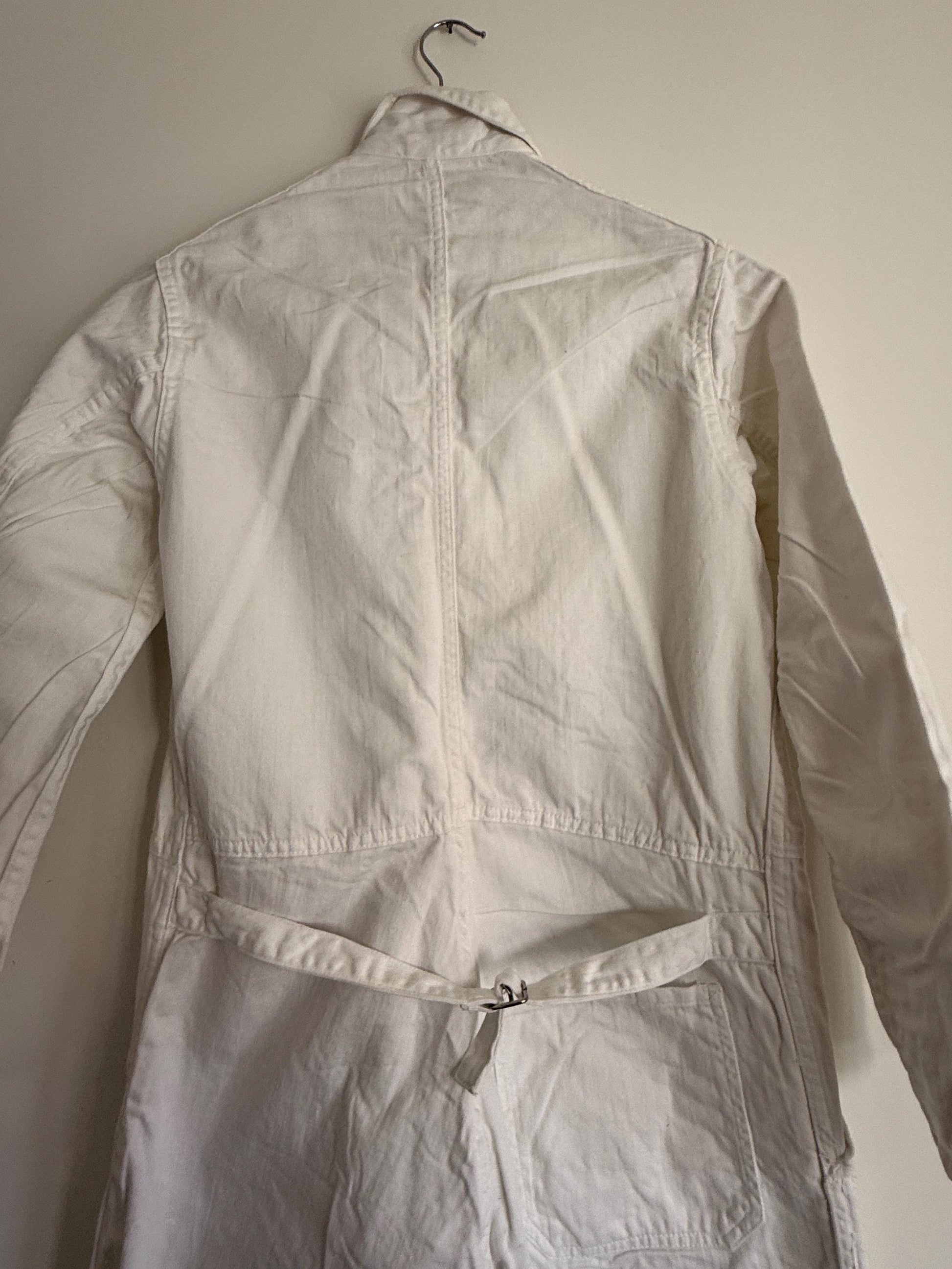 Vintage Pexwear White Cotton Boiler Suit | Royal Warrant British Workwear Overalls