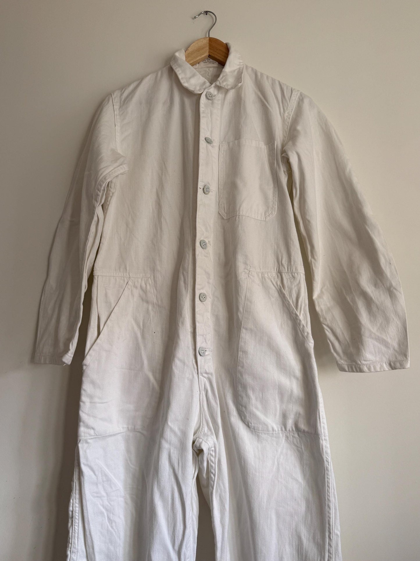 Vintage Pexwear White Cotton Boiler Suit | Royal Warrant British Workwear Overalls