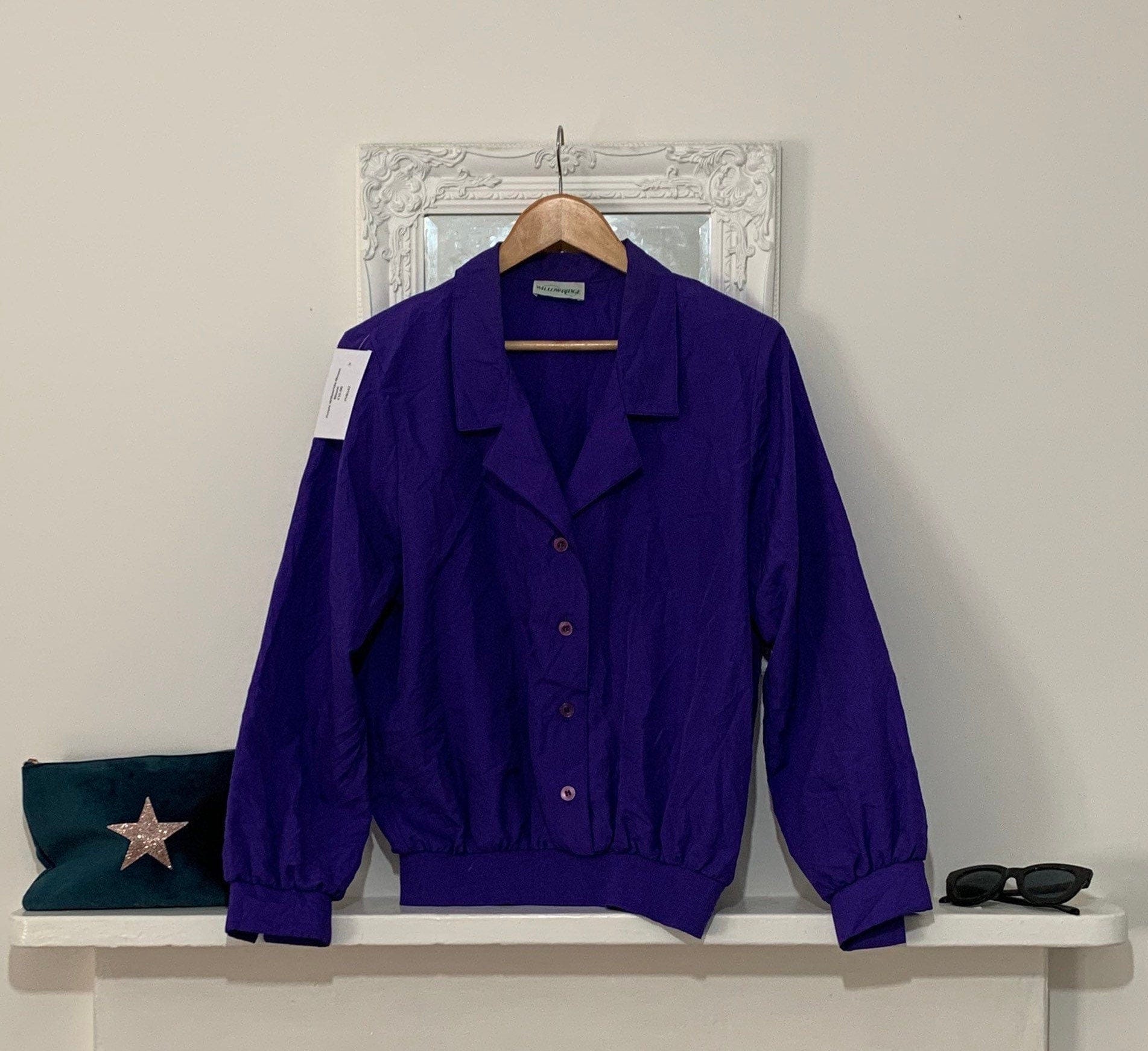 Vintage Purple Blouse - long Sleeve Size 16