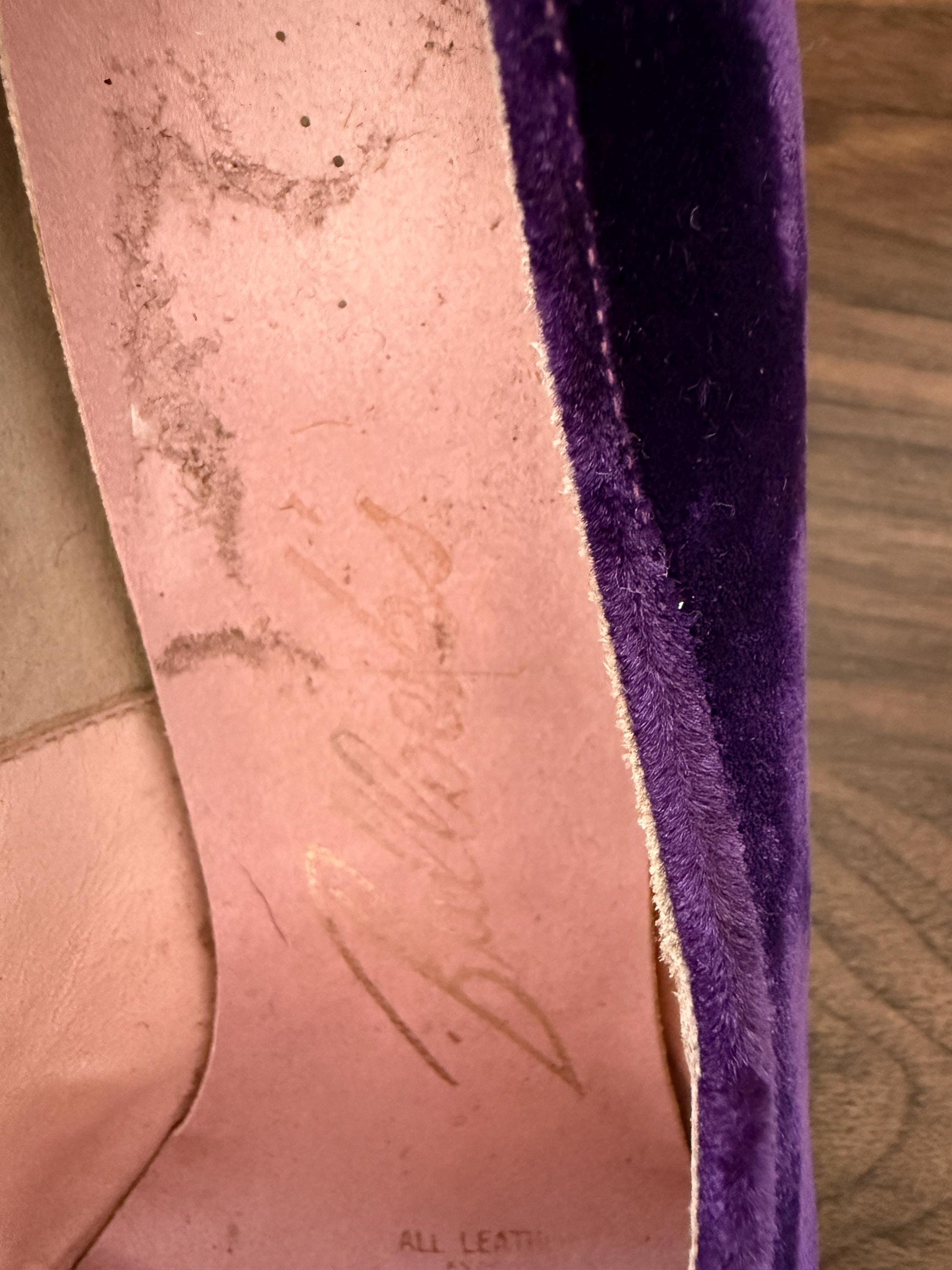 Vintage Purple Velvet Court Shoes | 1960s 1970s Block Heel, All Leather Lining