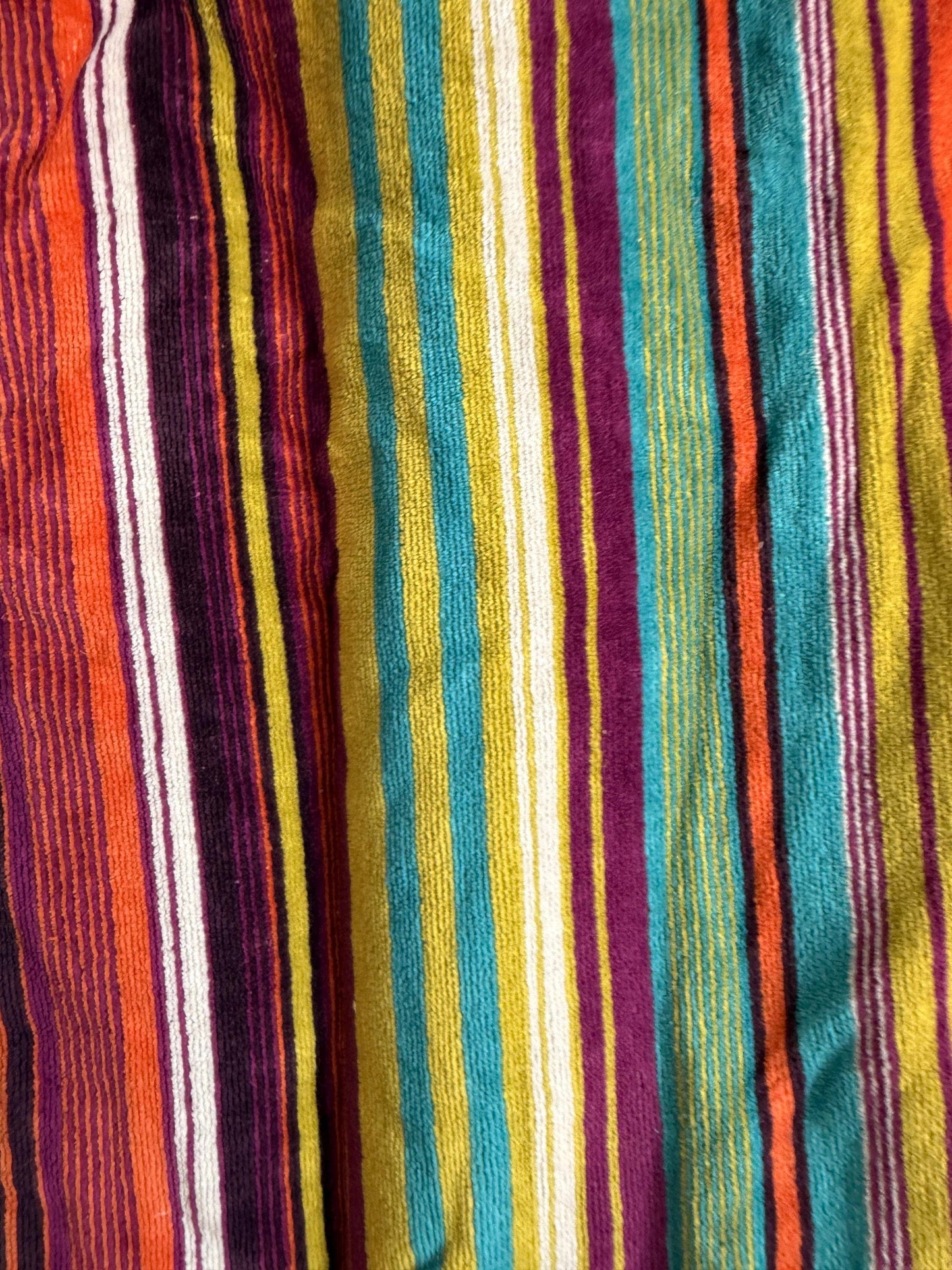 Vintage Rainbow Stripe Hooded Festival Top | Boho Hippie Cotton Hoodie | Nepal Festival Top | Ethnic Stripe Tunic | Festival Clothing
