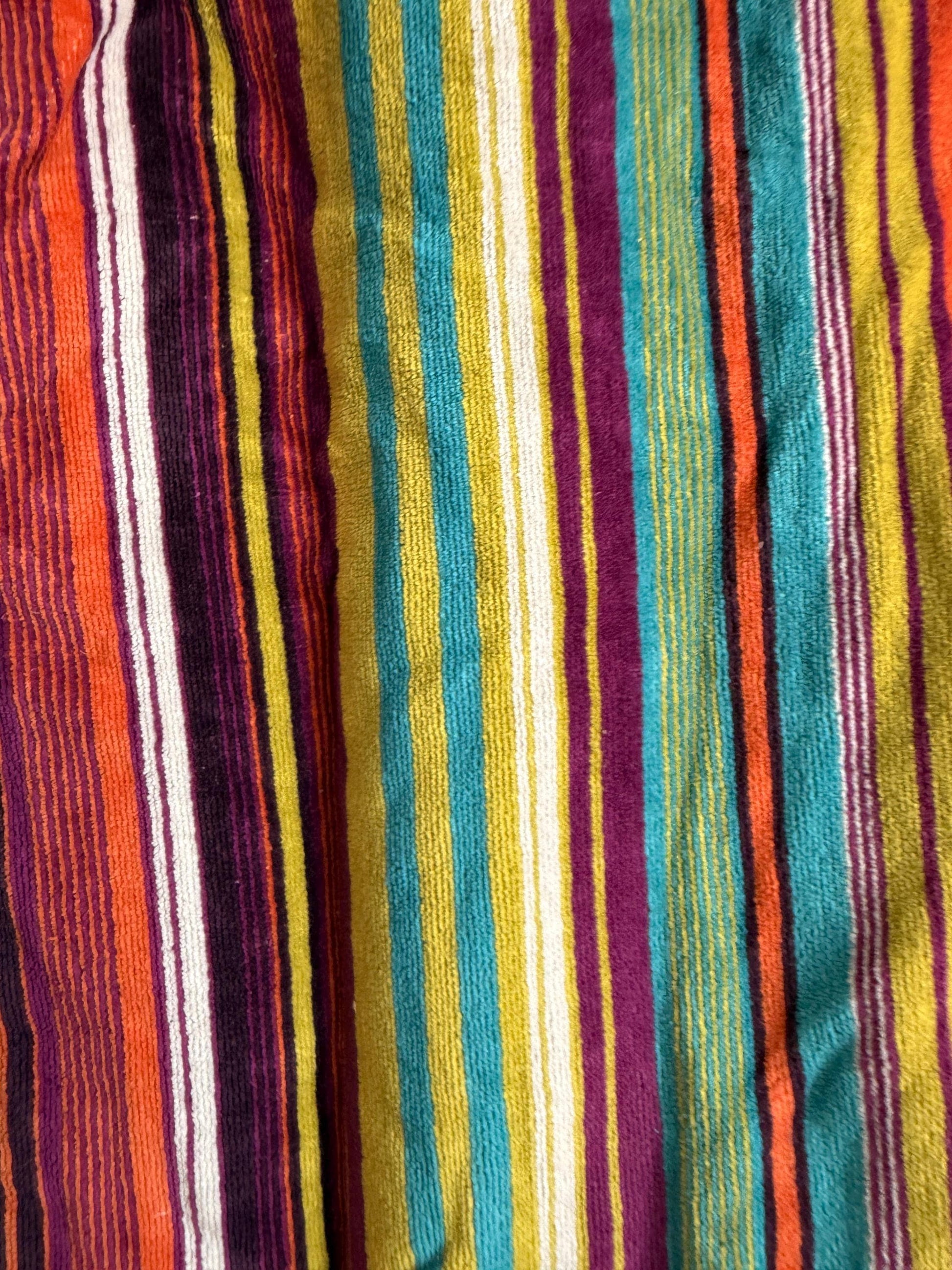 Vintage Rainbow Stripe Hooded Festival Top | Boho Hippie Cotton Hoodie | Nepal Festival Top | Ethnic Stripe Tunic | Festival Clothing