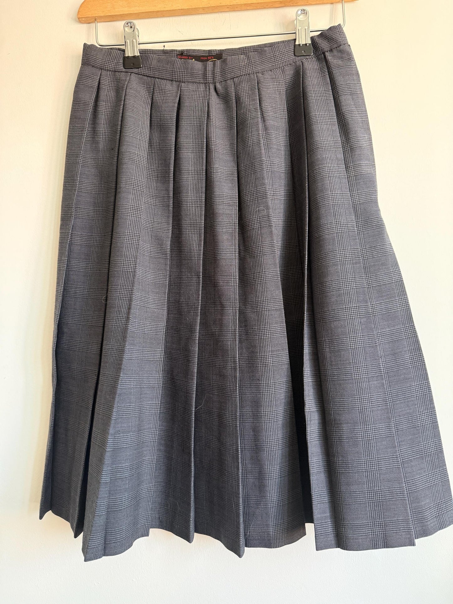 Vintage Ringel Prince of Wales Check Pleated Midi Skirt | Heritage Tailored | UK 10-12