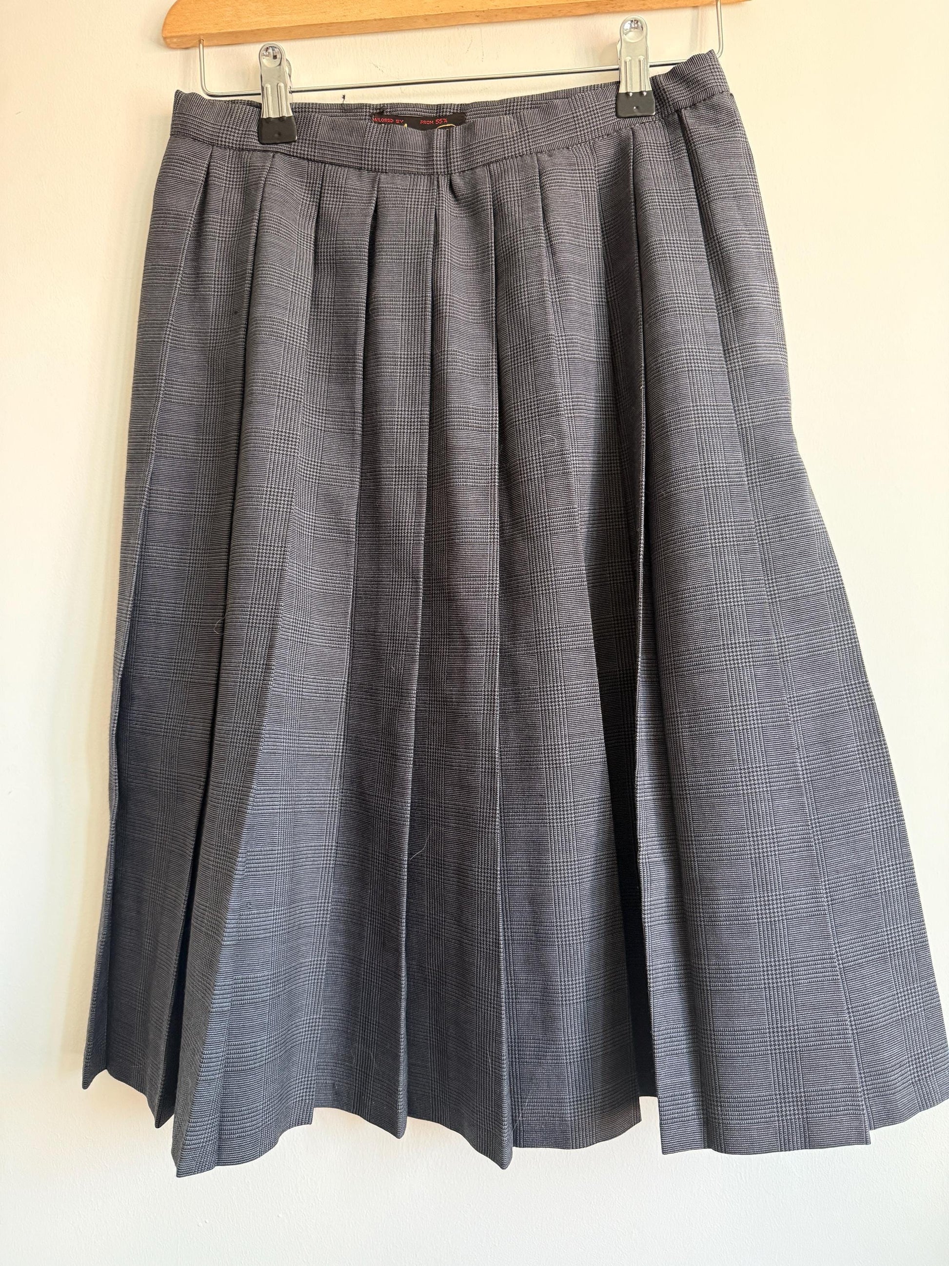 Vintage Ringel Prince of Wales Check Pleated Midi Skirt | Heritage Tailored | UK 10-12