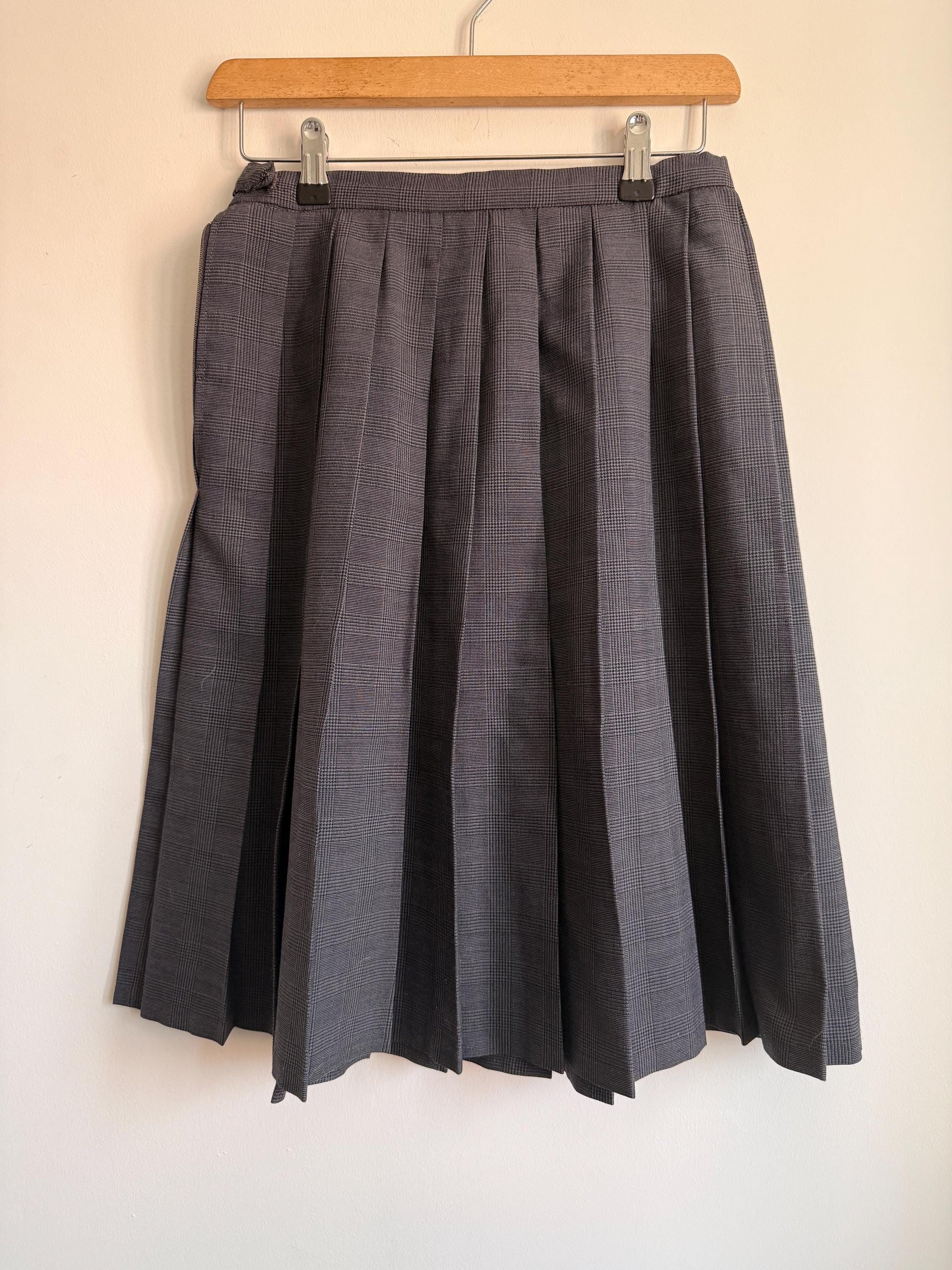 Vintage Ringel Prince of Wales Check Pleated Midi Skirt | Heritage Tailored | UK 10-12