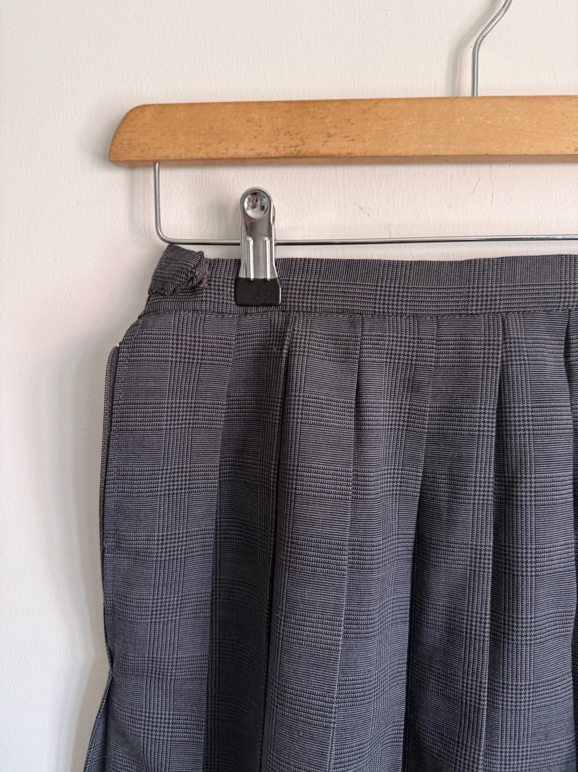 Vintage Ringel Prince of Wales Check Pleated Midi Skirt | Heritage Tailored | UK 10-12
