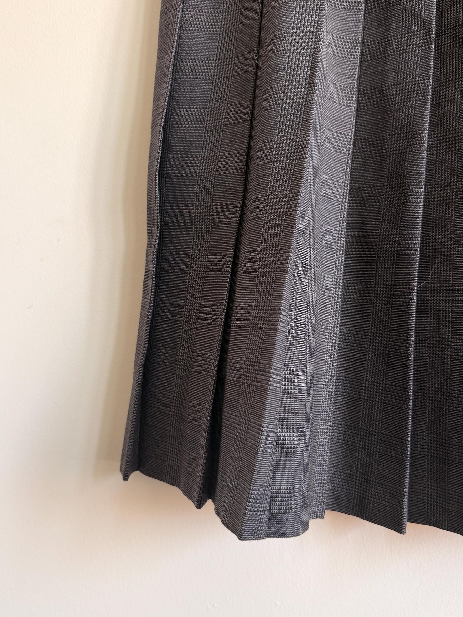 Vintage Ringel Prince of Wales Check Pleated Midi Skirt | Heritage Tailored | UK 10-12