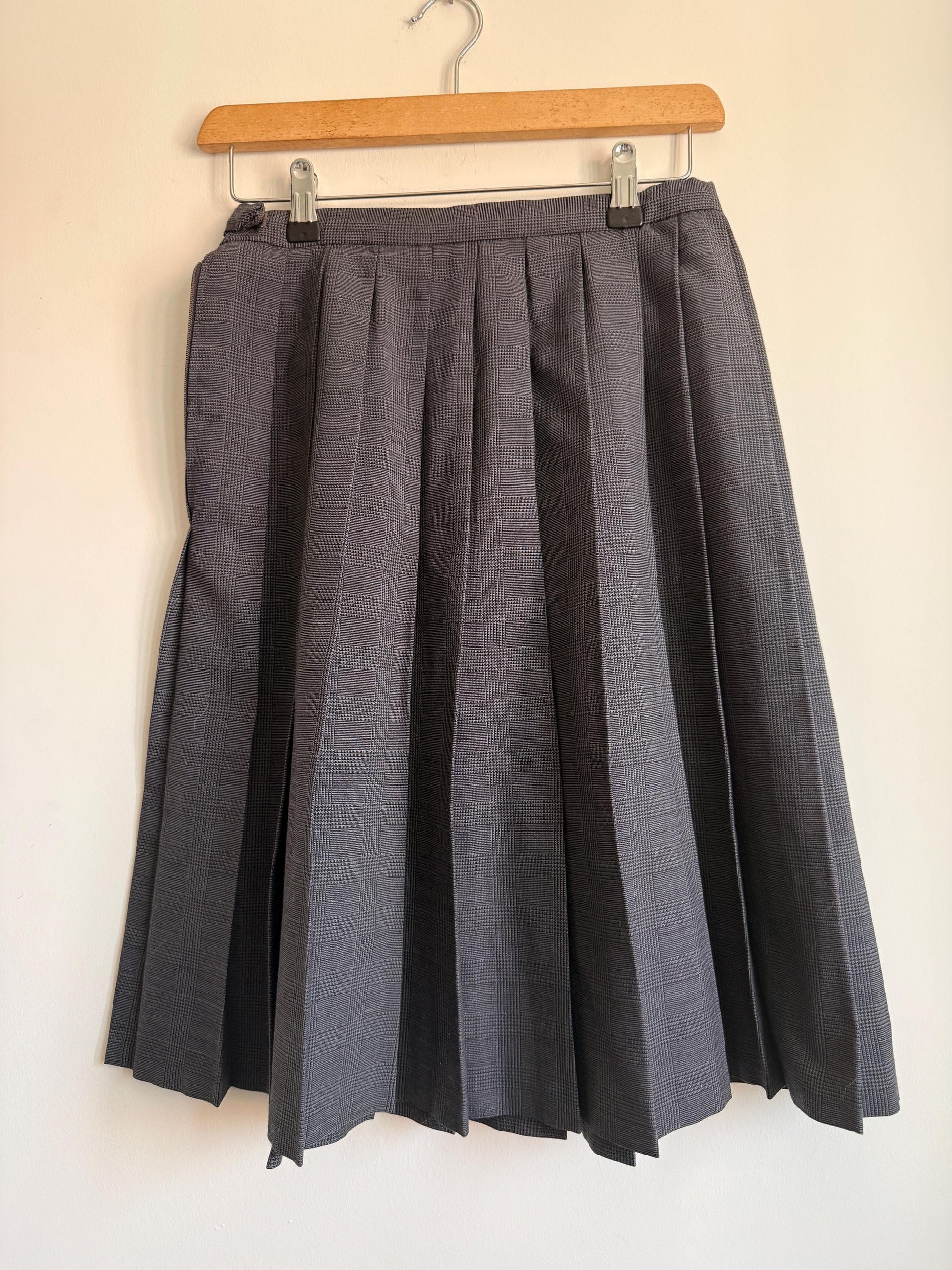 Vintage Ringel Prince of Wales Check Pleated Midi Skirt | Heritage Tailored | UK 10-12