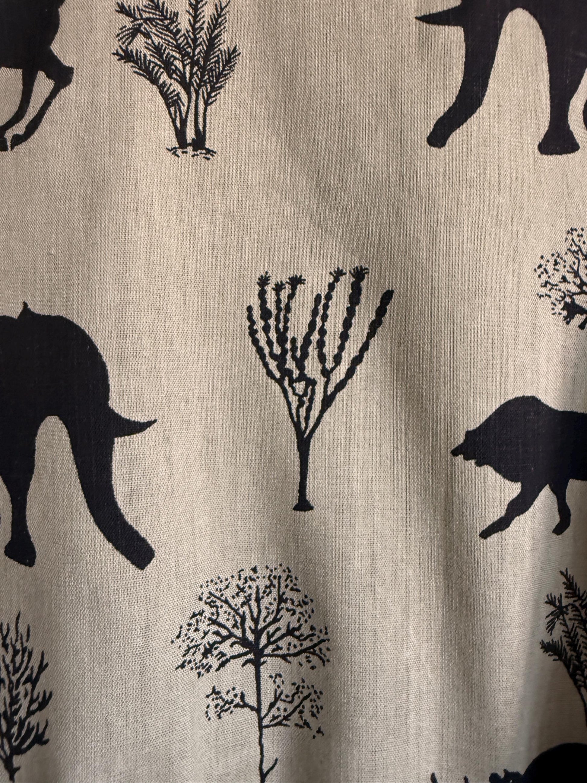 Vintage Safari Animal Print Waistcoat | Elephant Giraffe Rhino Lion Vest | Novelty Vintage Waistcoat | Safari Clothing | UK 12