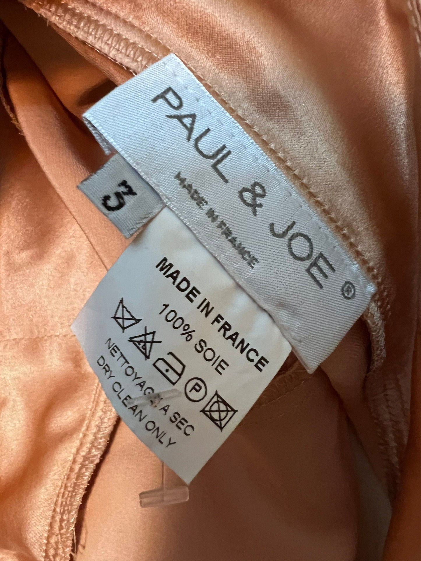 Vintage Rose Gold Silk Blouse - Paul and Joe Paris Silk Top - French Silk Blouse - Immaculate Vintage Blouse - Size 3